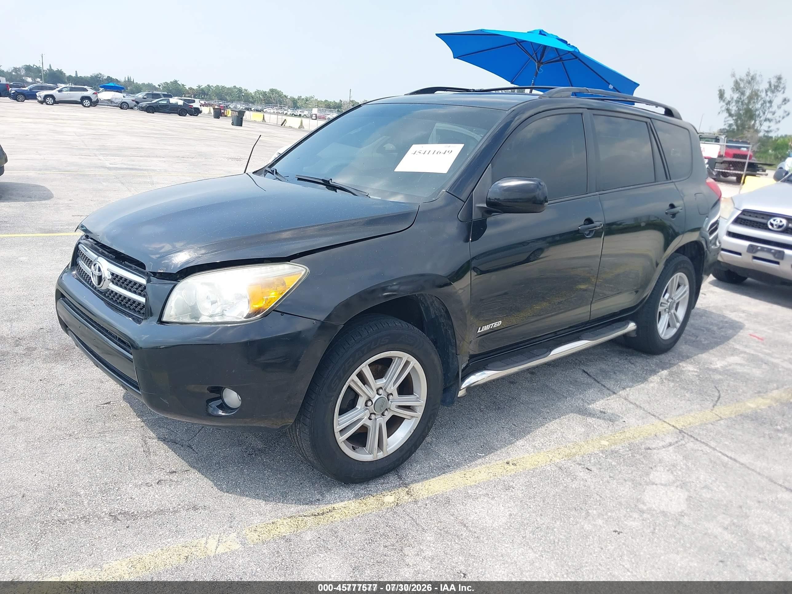 2008 Toyota Rav4 Limited V6 Black vin: JTMBK31V985059402