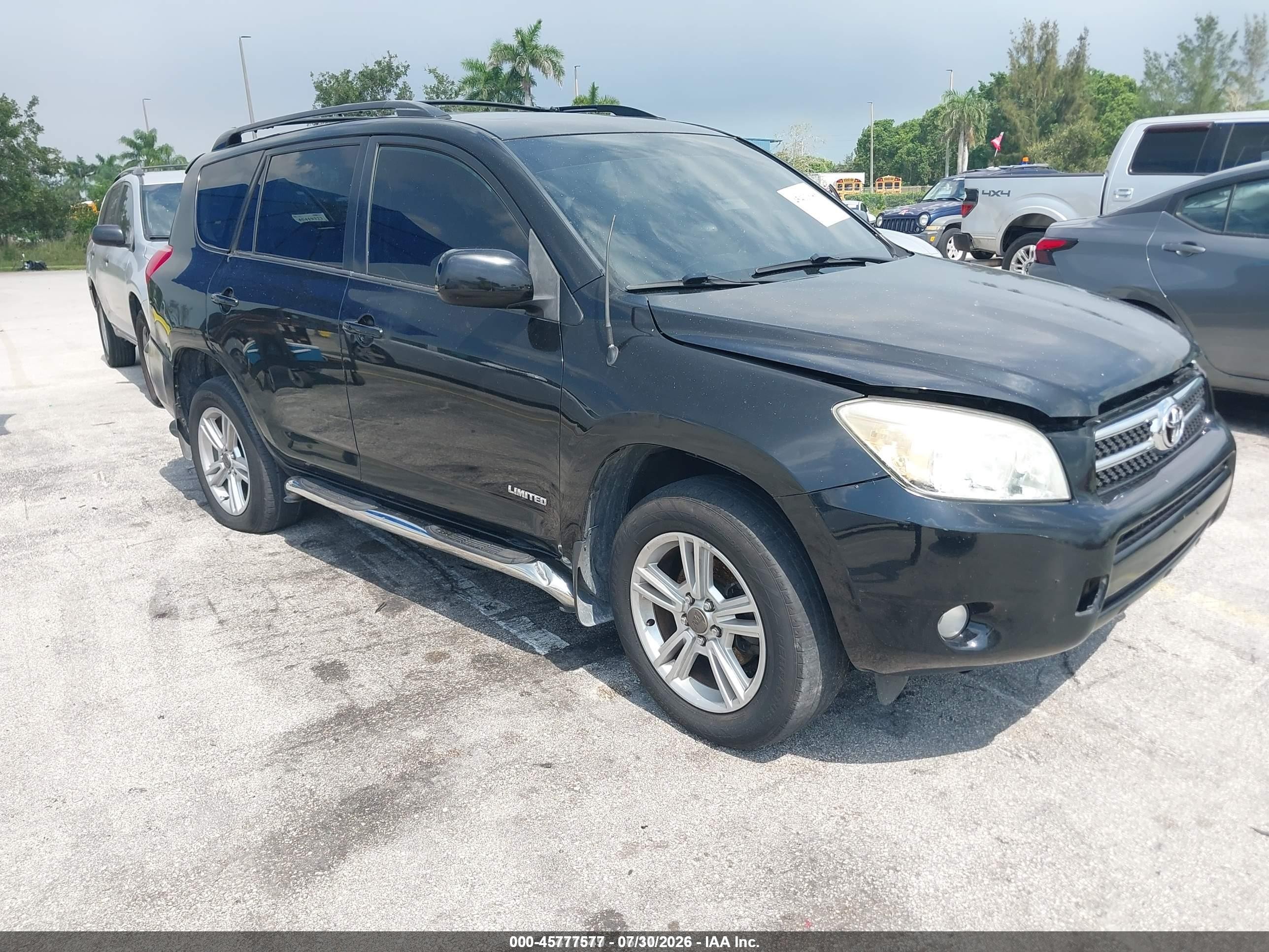 2008 Toyota Rav4 Limited V6 Black vin: JTMBK31V985059402