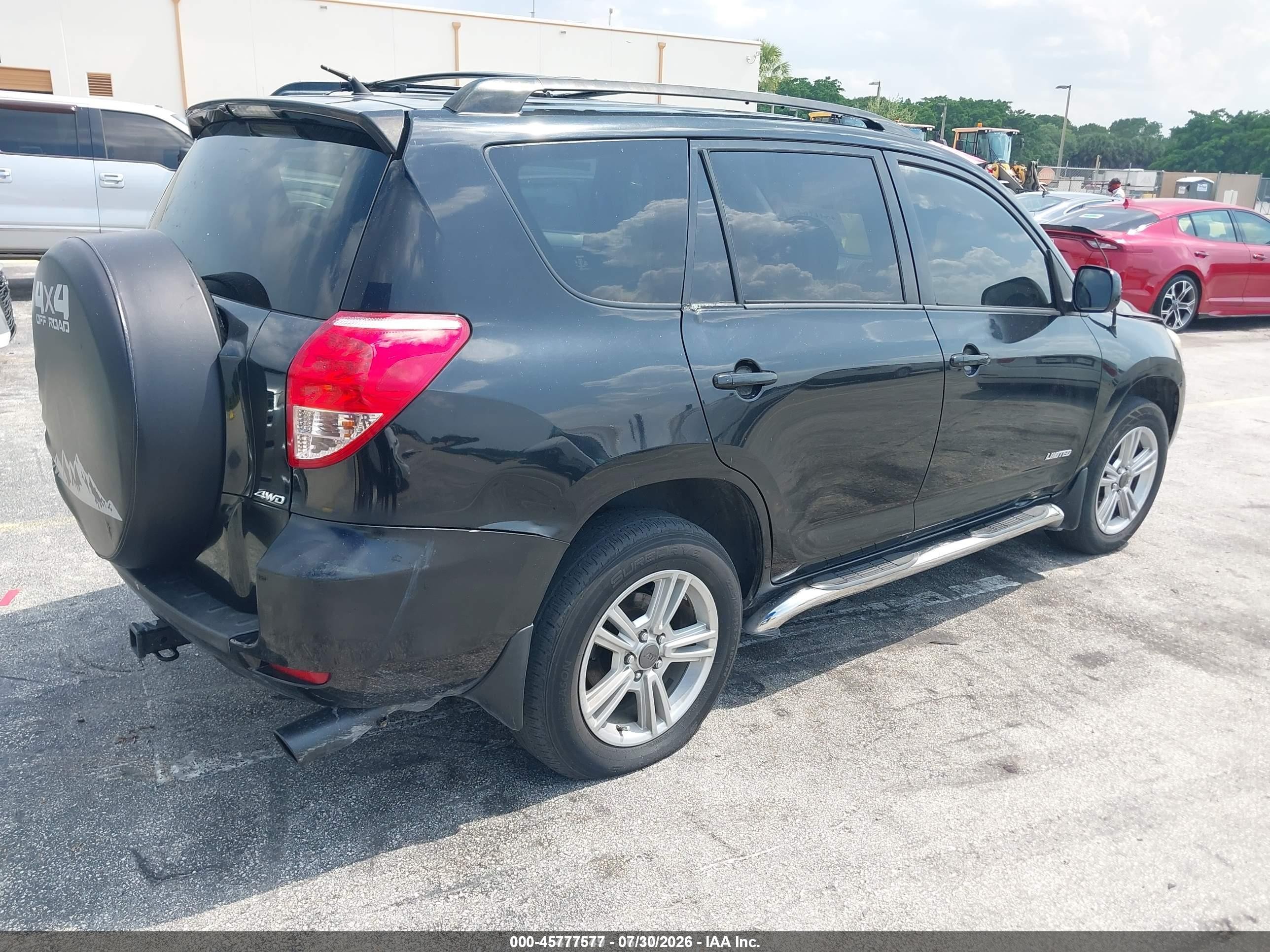 2008 Toyota Rav4 Limited V6 Black vin: JTMBK31V985059402