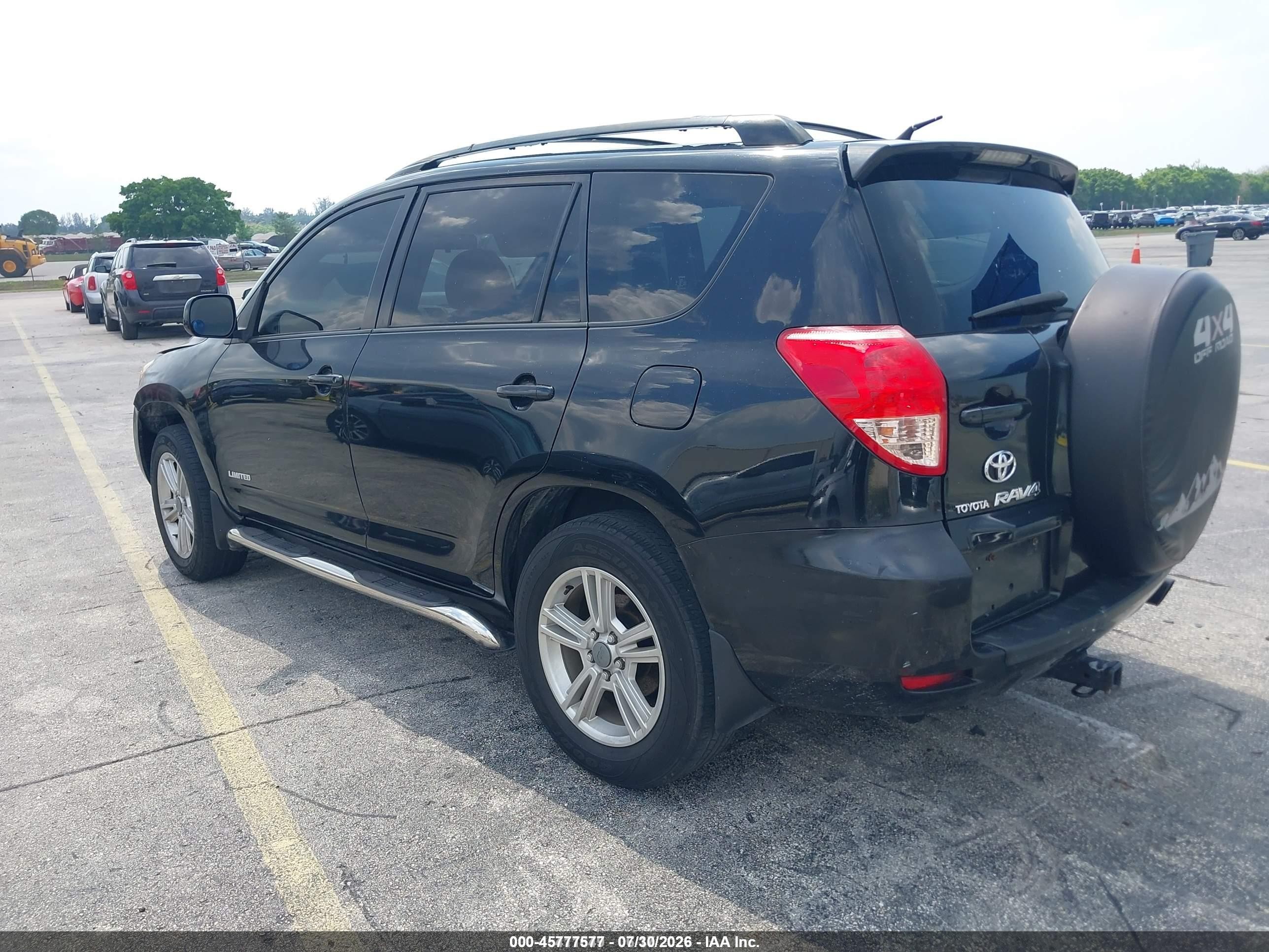 2008 Toyota Rav4 Limited V6 Black vin: JTMBK31V985059402