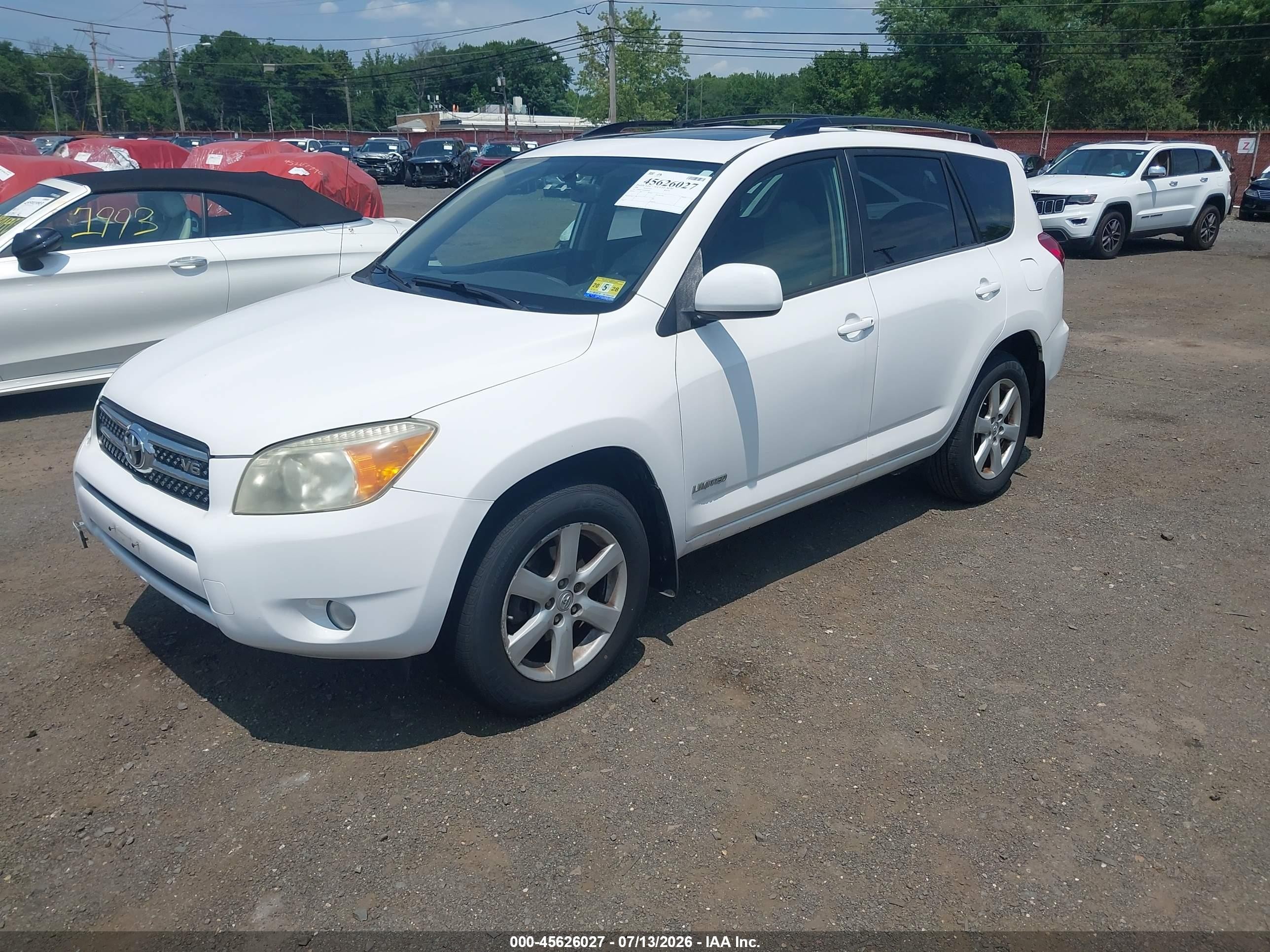 2006 Toyota Rav4 Limited V6 White vin: JTMBK31VX65005068