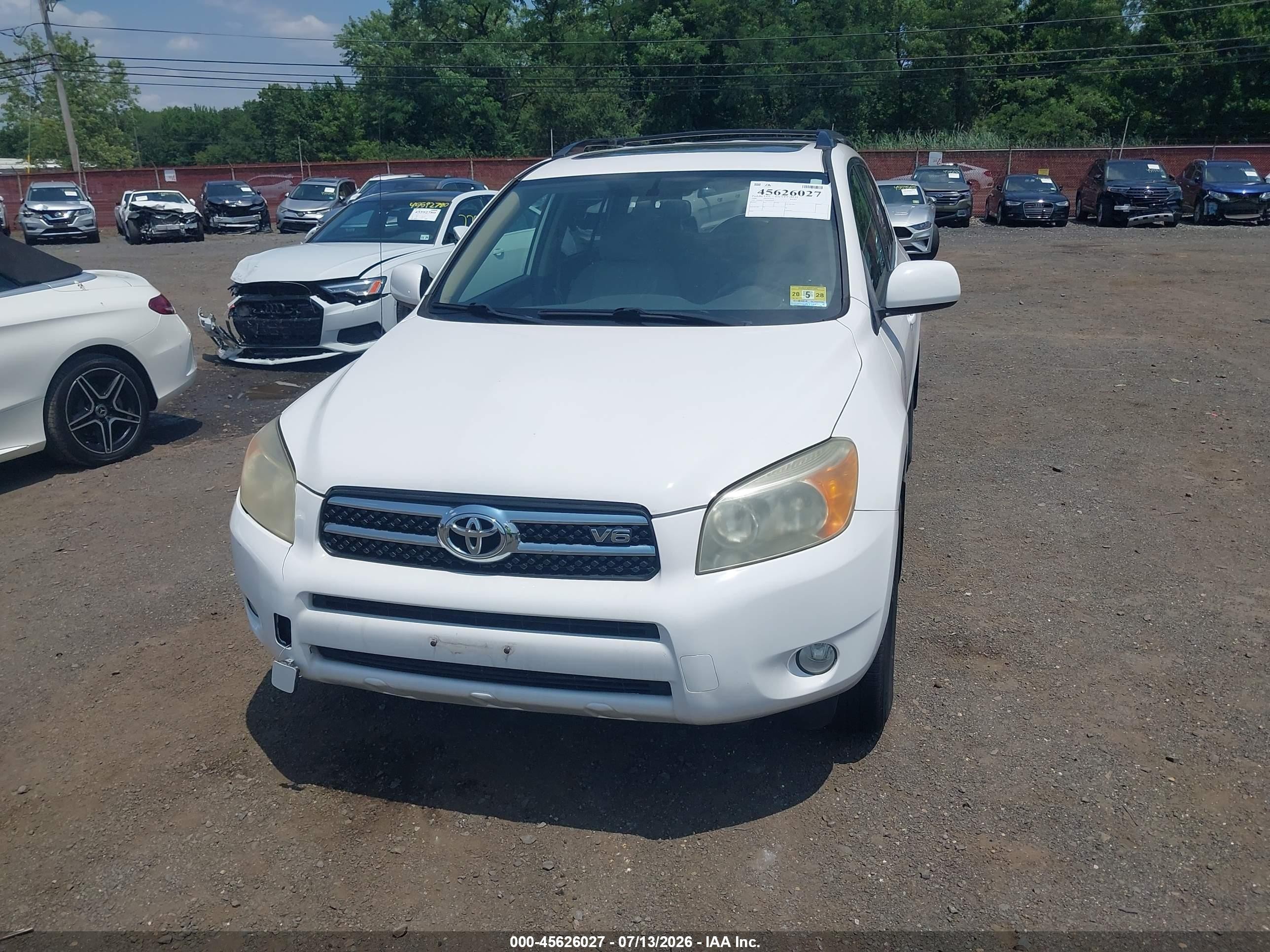 2006 Toyota Rav4 Limited V6 White vin: JTMBK31VX65005068