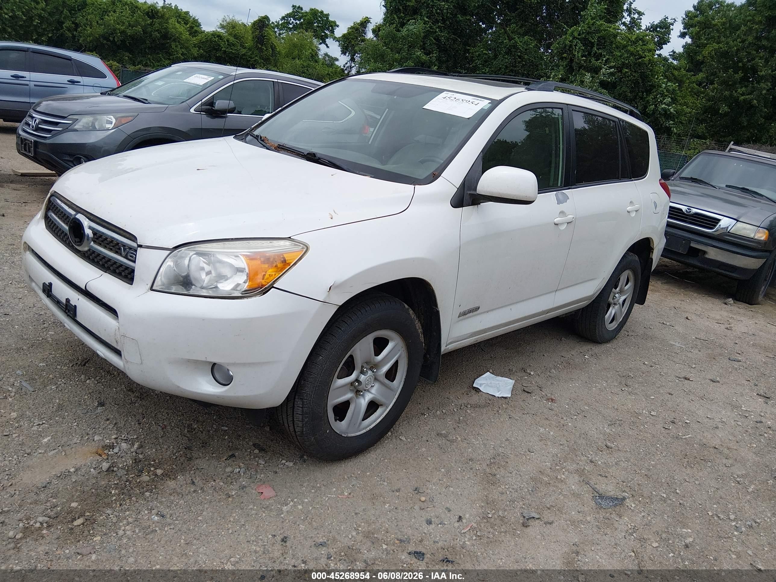 2007 Toyota Rav4 Limited V6 White vin: JTMBK31VX75029520