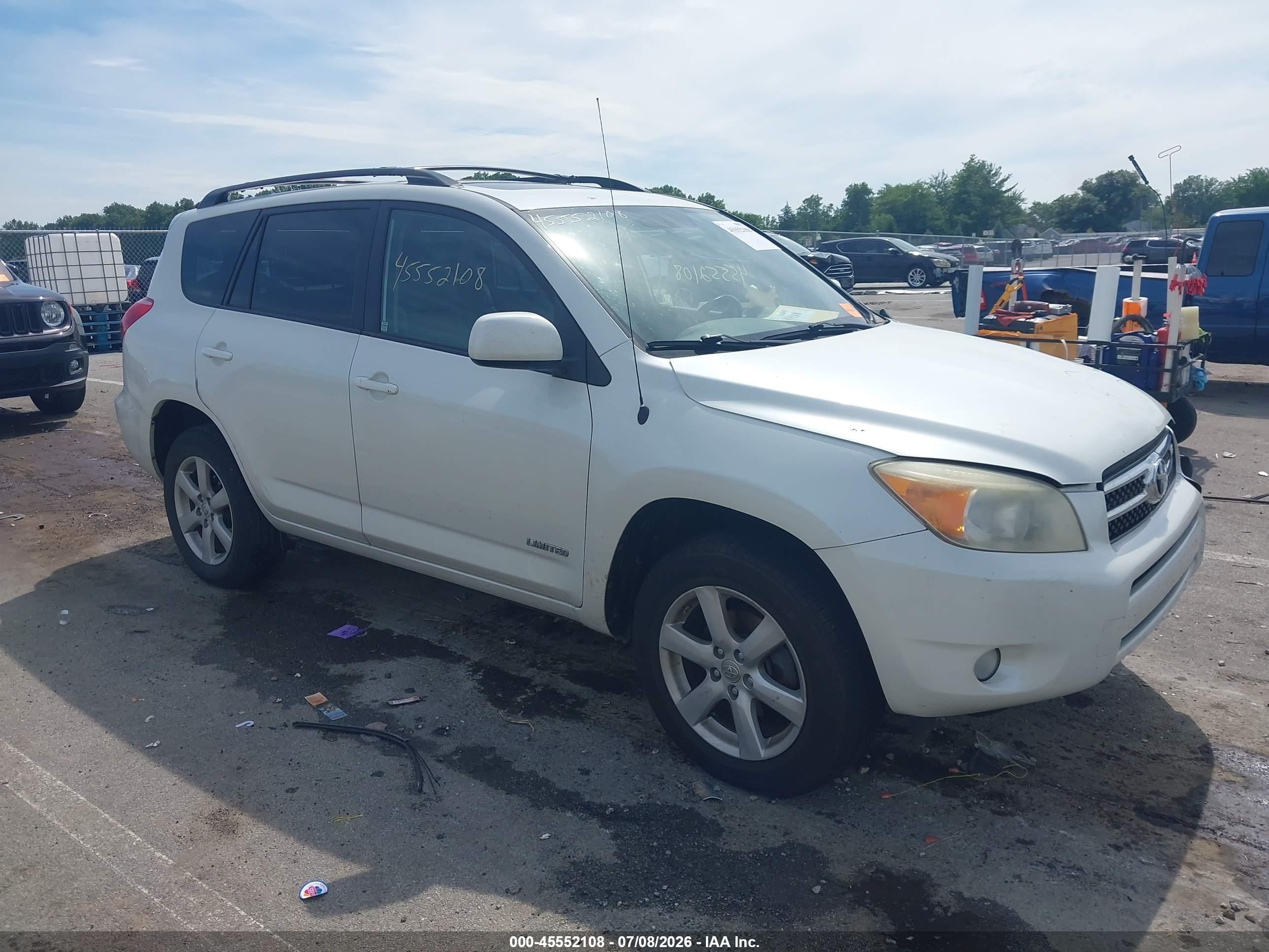 2007 Toyota Rav4 Limited White vin: JTMBK31VX75030294