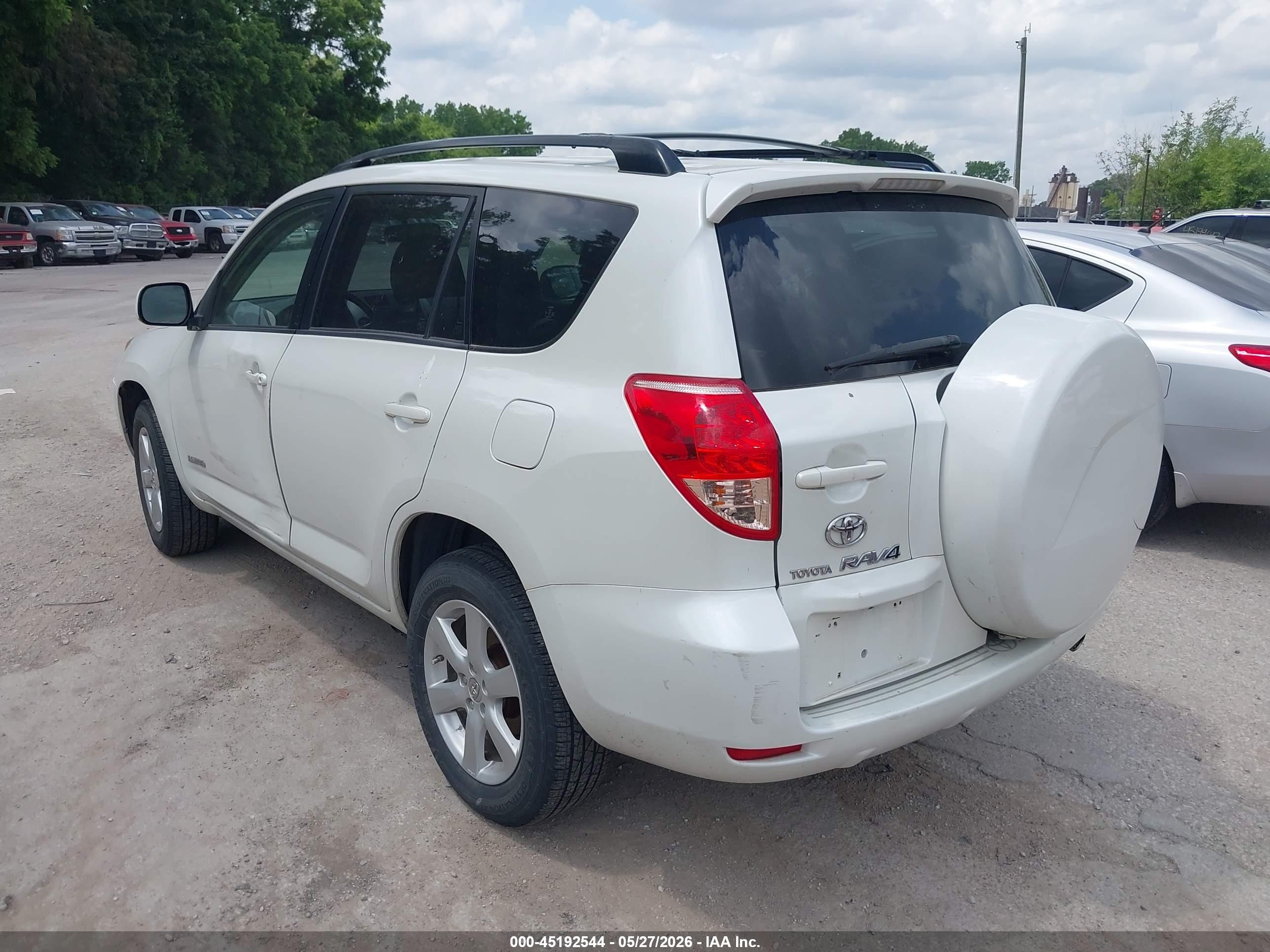 2008 Toyota Rav4 Limited V6 White vin: JTMBK31VX85061062