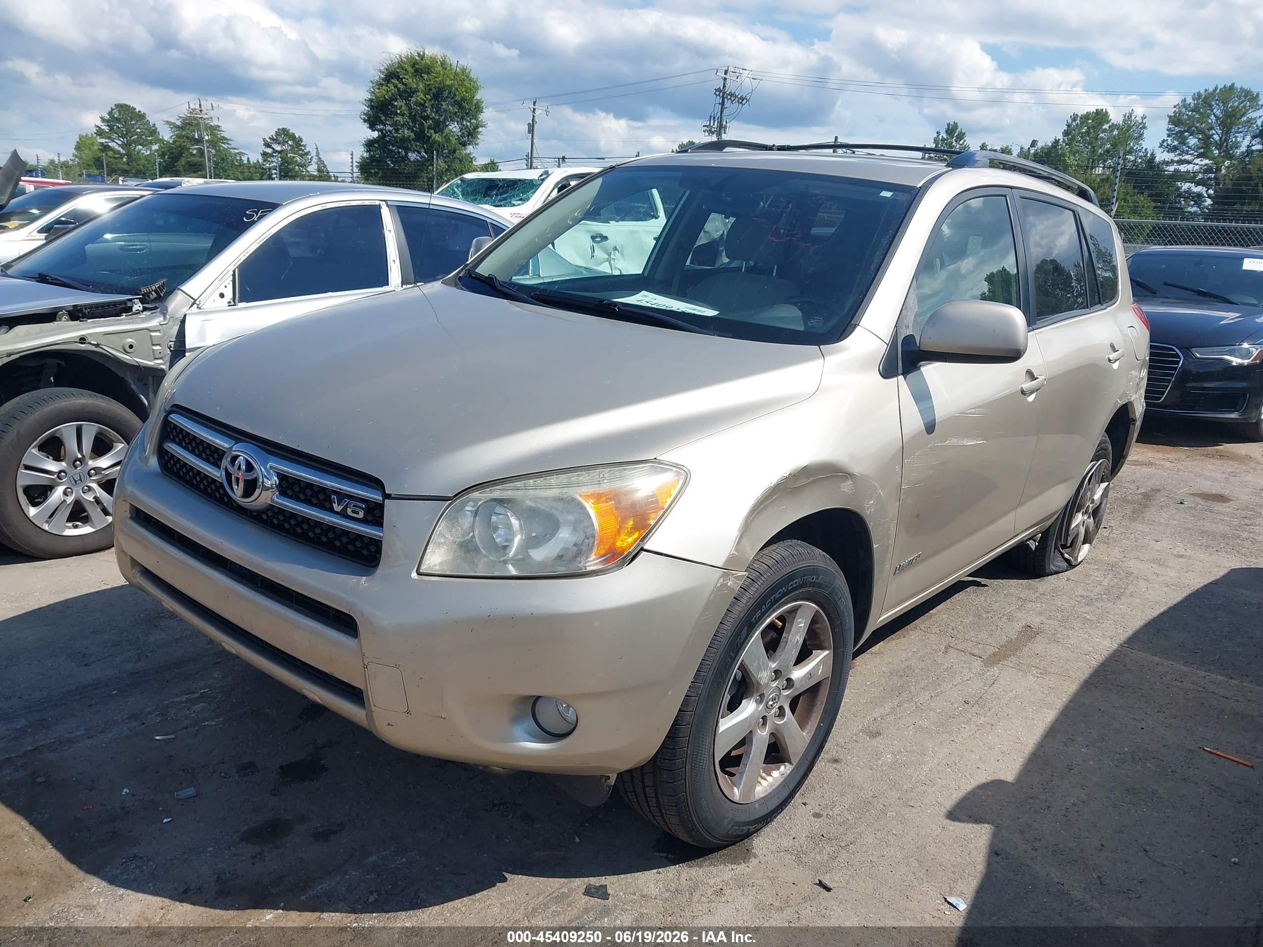2008 Toyota Rav4 Limited V6 Beige vin: JTMBK31VX86043896