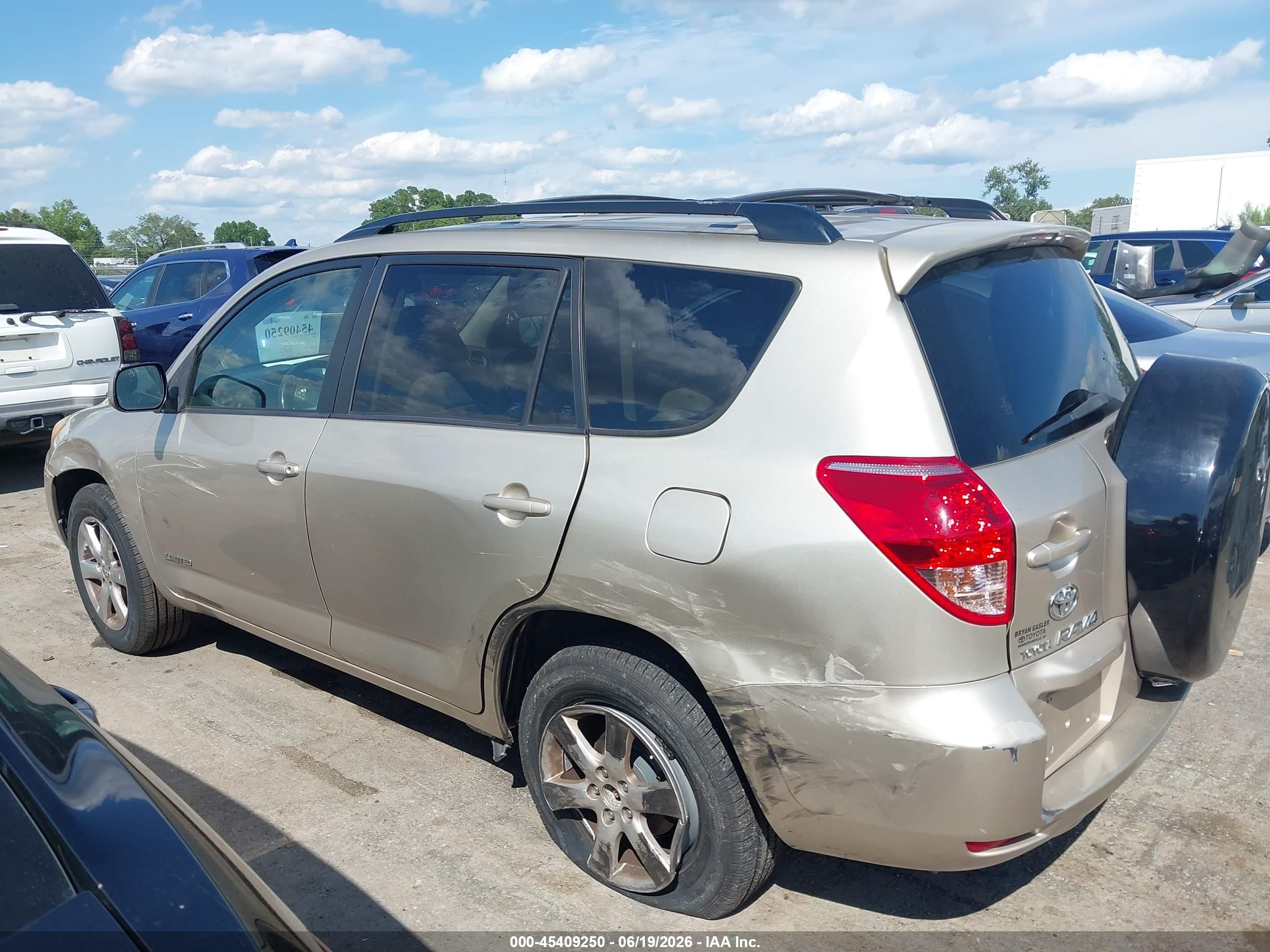2008 Toyota Rav4 Limited V6 Beige vin: JTMBK31VX86043896