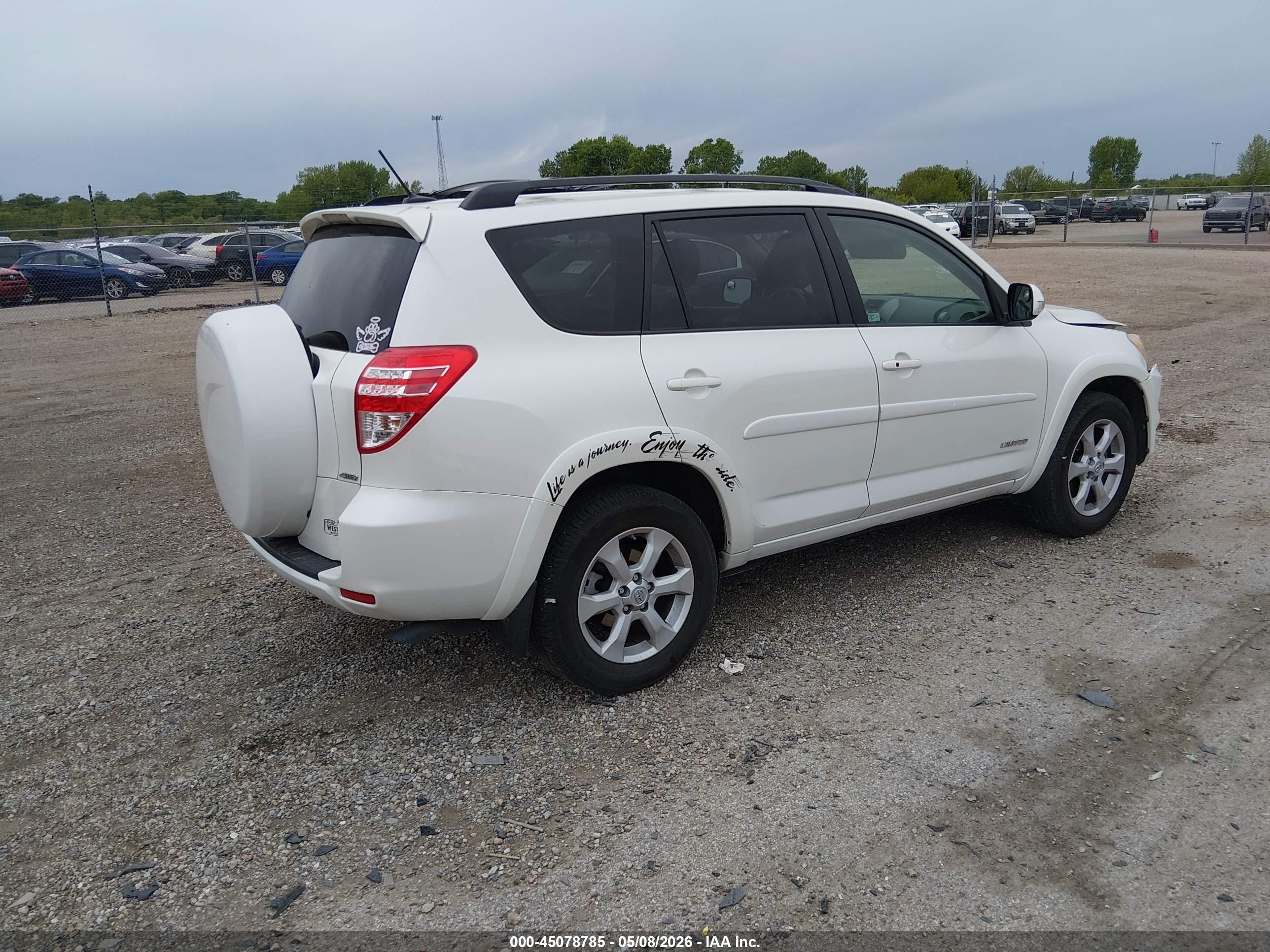 2009 Toyota Rav4 Limited V6 White vin: JTMBK31VX95076503