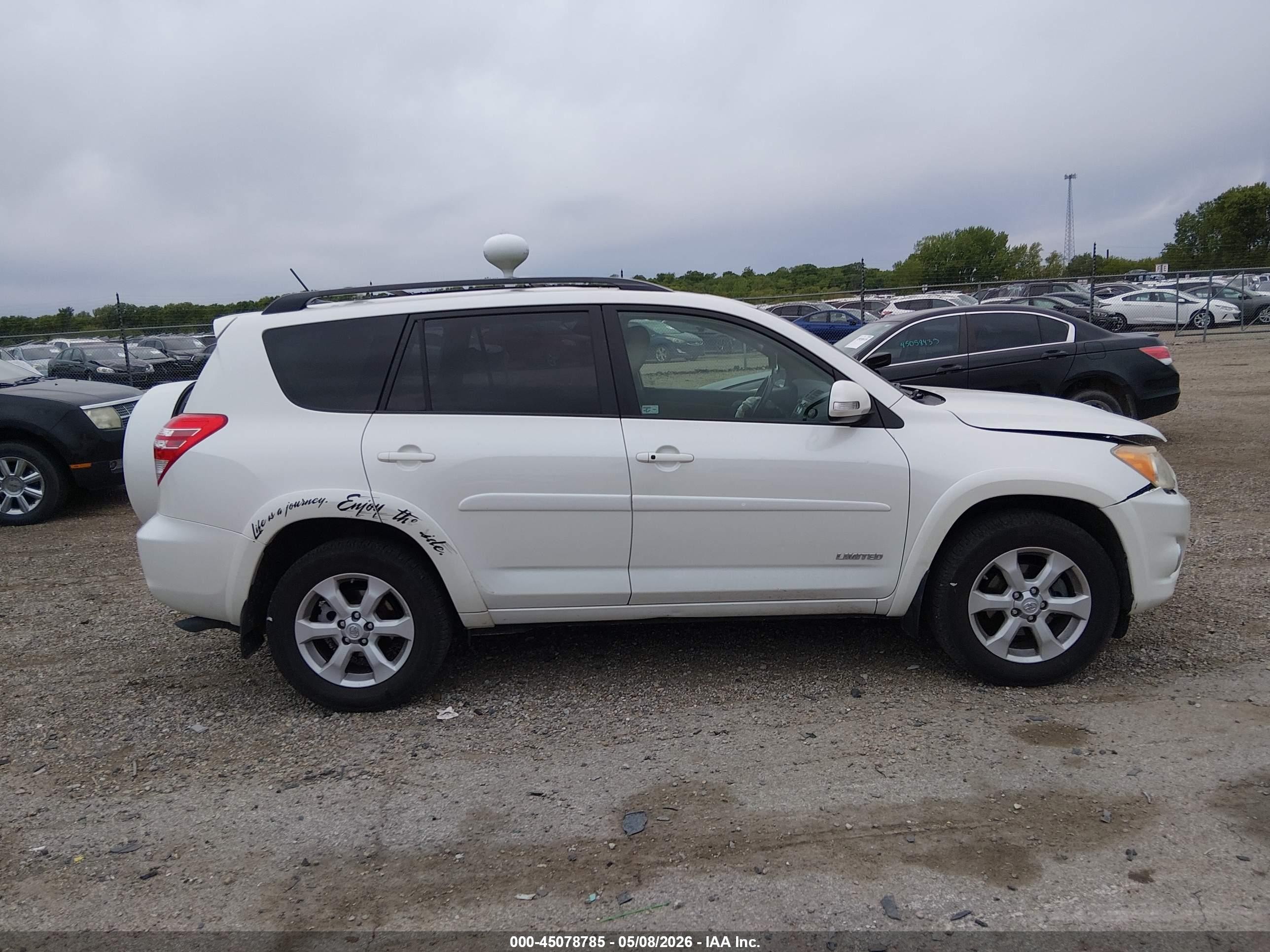 2009 Toyota Rav4 Limited V6 White vin: JTMBK31VX95076503