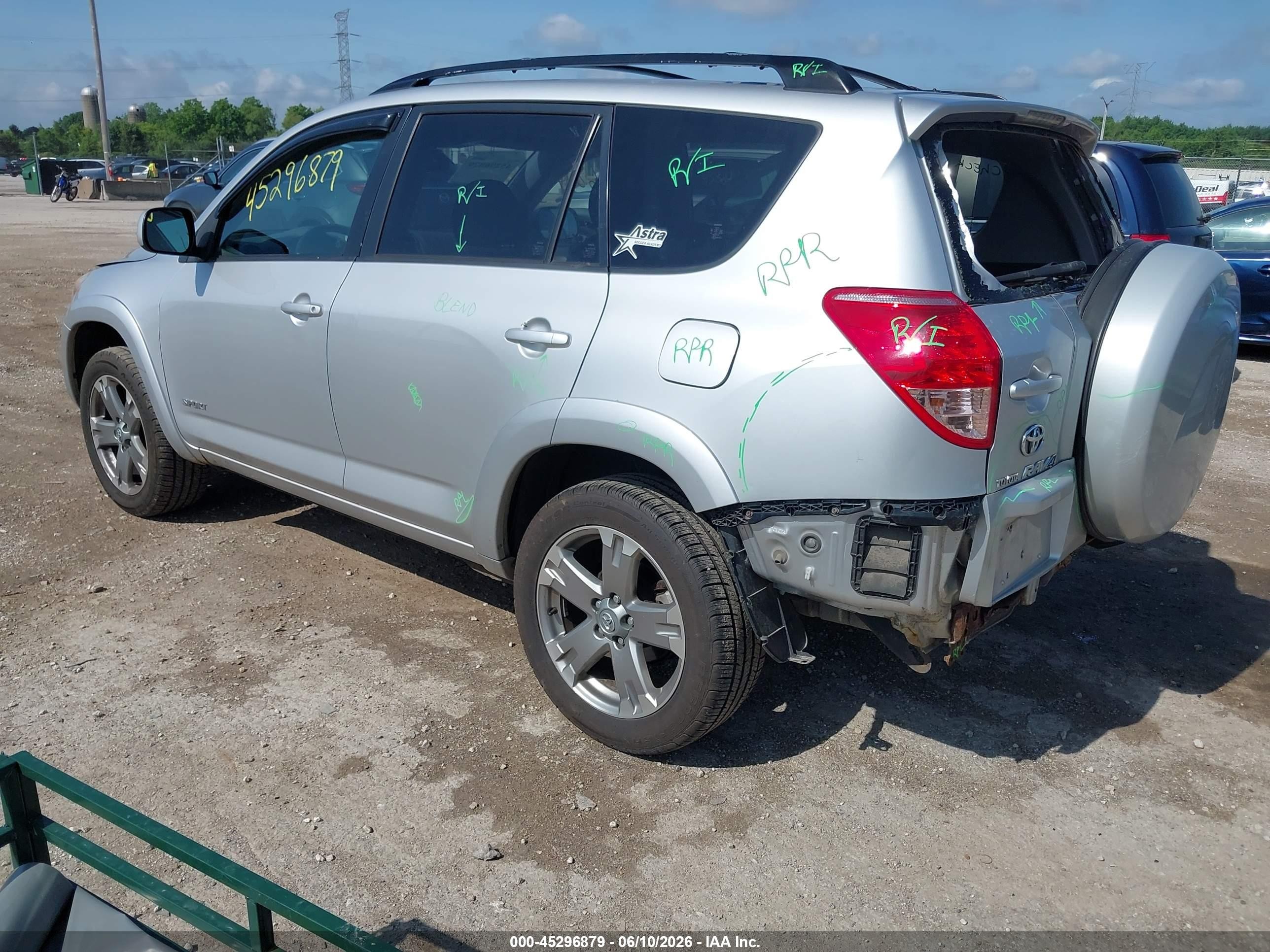 2008 Toyota Rav4 Sport V6 Gray vin: JTMBK32V085061358