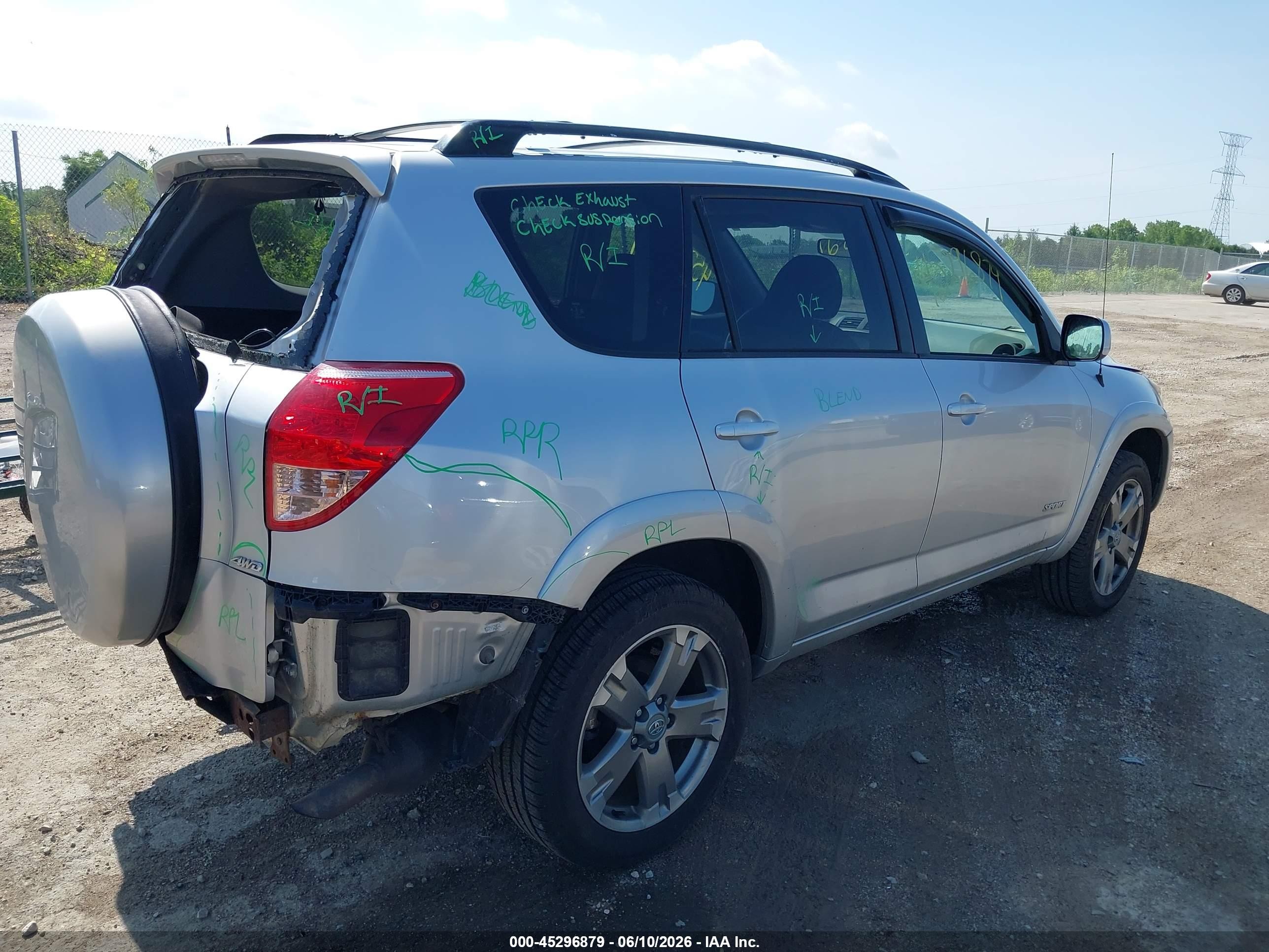 2008 Toyota Rav4 Sport V6 Gray vin: JTMBK32V085061358