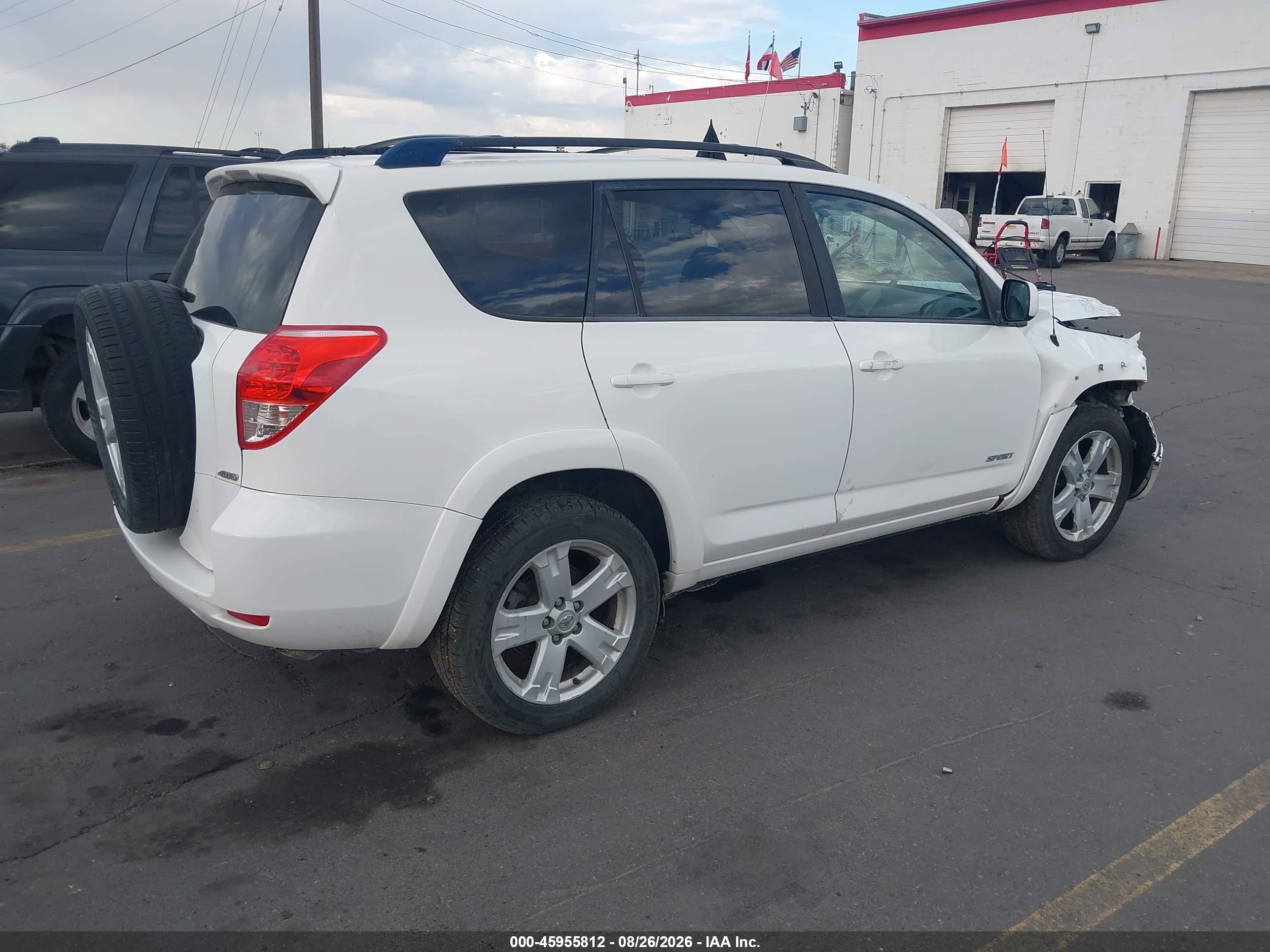 2007 Toyota Rav4 Sport White vin: JTMBK32V175022275