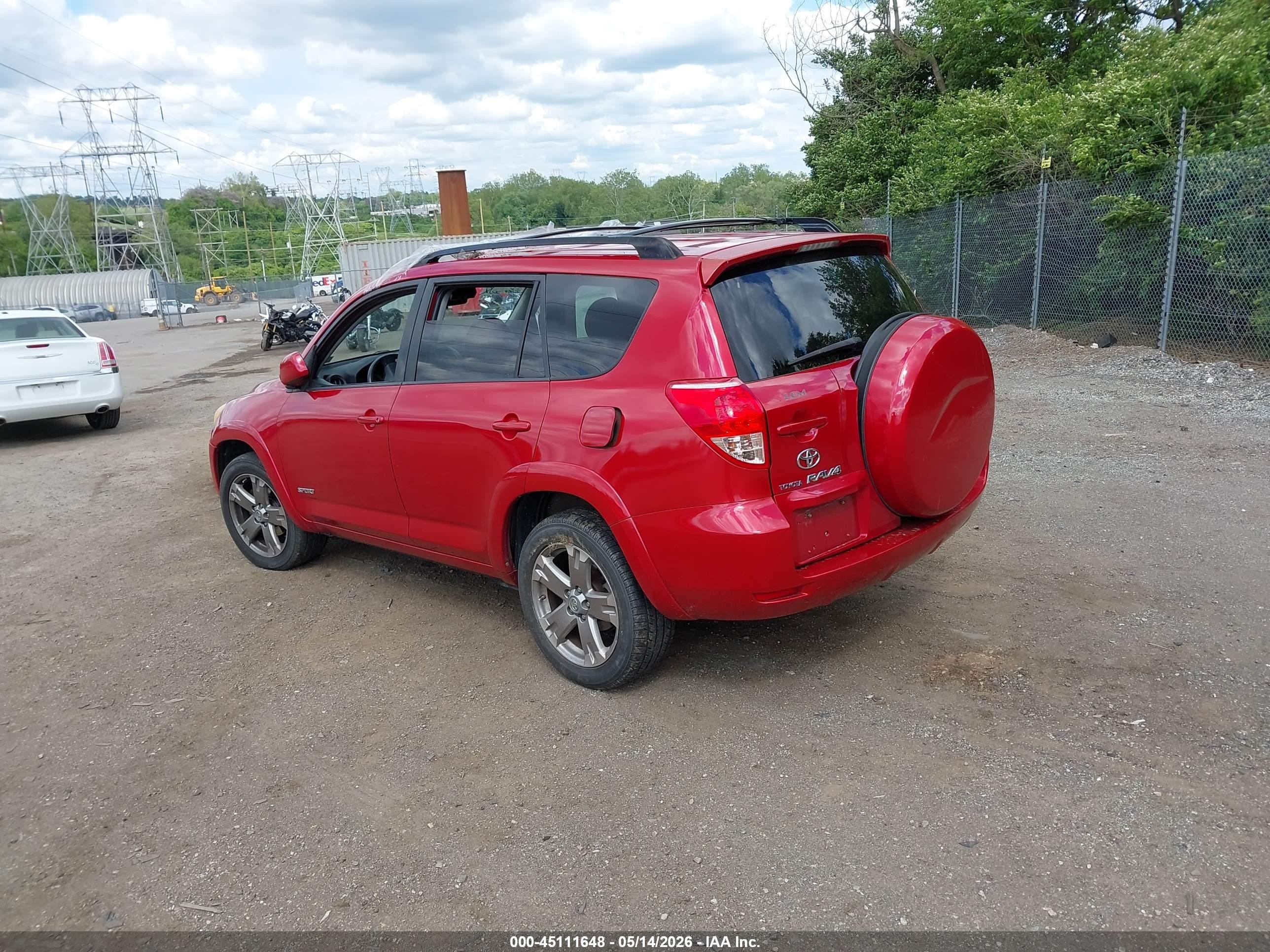 2008 Toyota Rav4 Sport V6 Red vin: JTMBK32V285067811