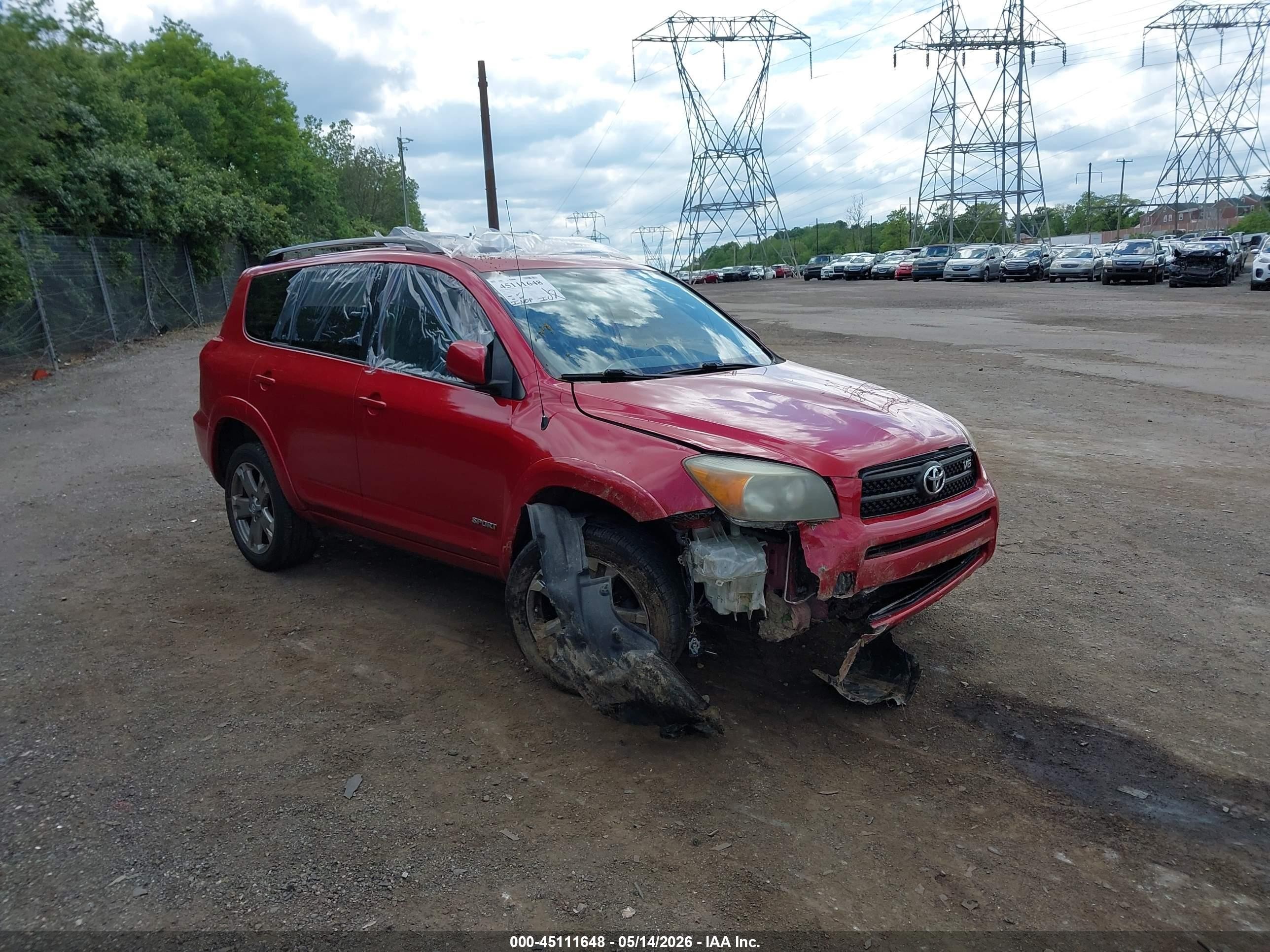 2008 Toyota Rav4 Sport V6 Red vin: JTMBK32V285067811