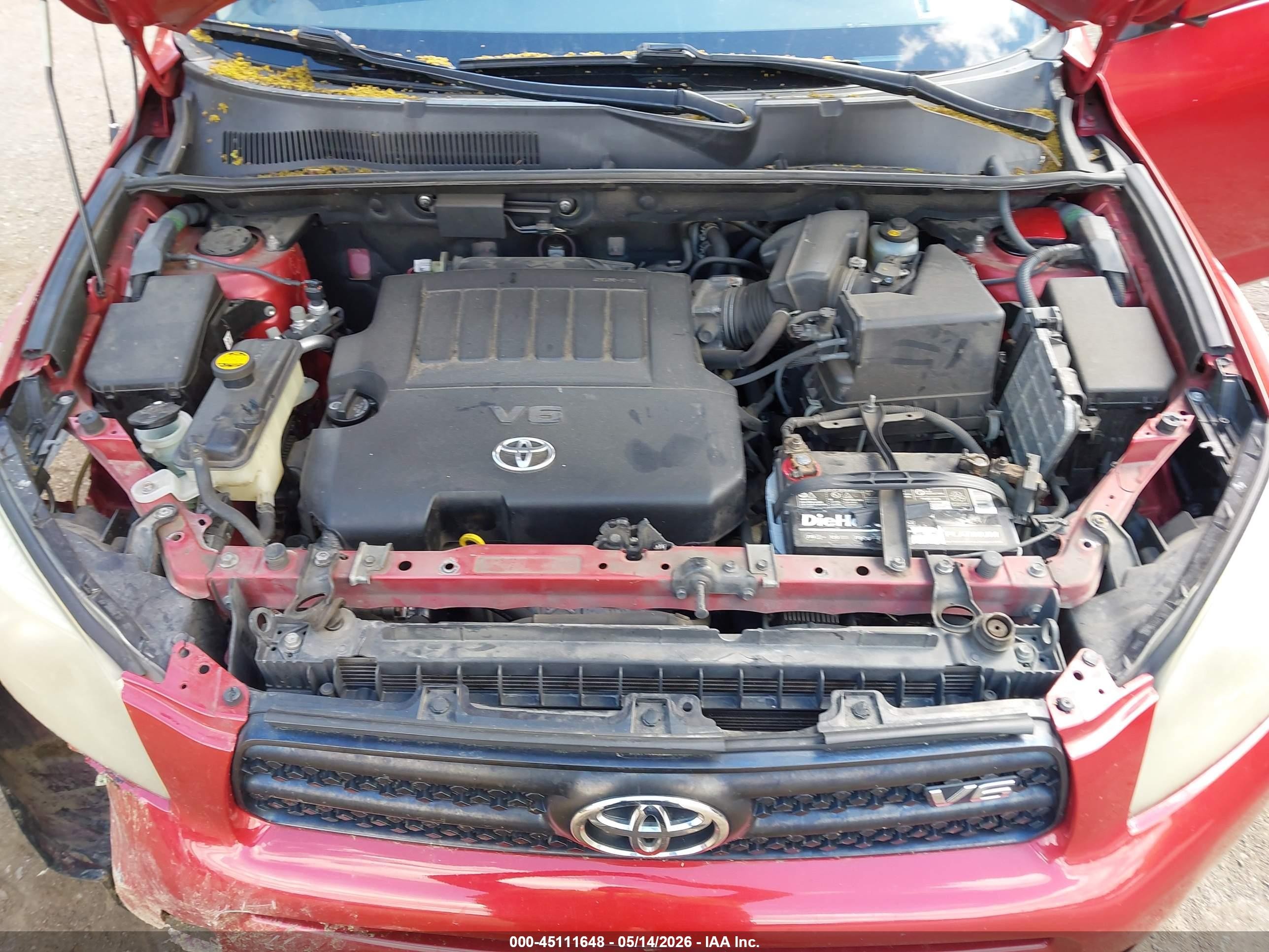 2008 Toyota Rav4 Sport V6 Red vin: JTMBK32V285067811