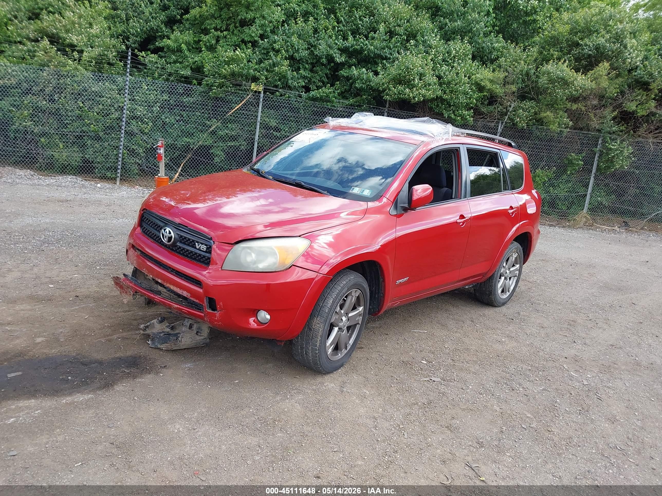 2008 Toyota Rav4 Sport V6 Red vin: JTMBK32V285067811