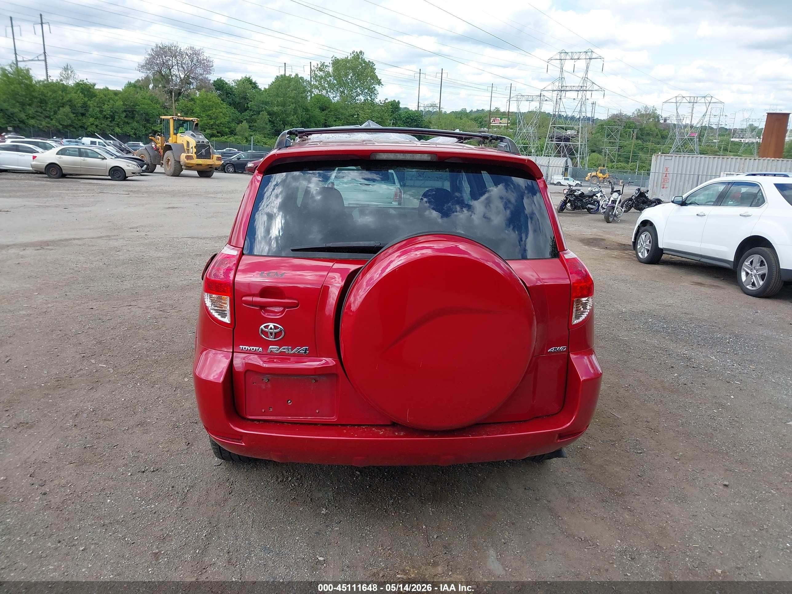 2008 Toyota Rav4 Sport V6 Red vin: JTMBK32V285067811