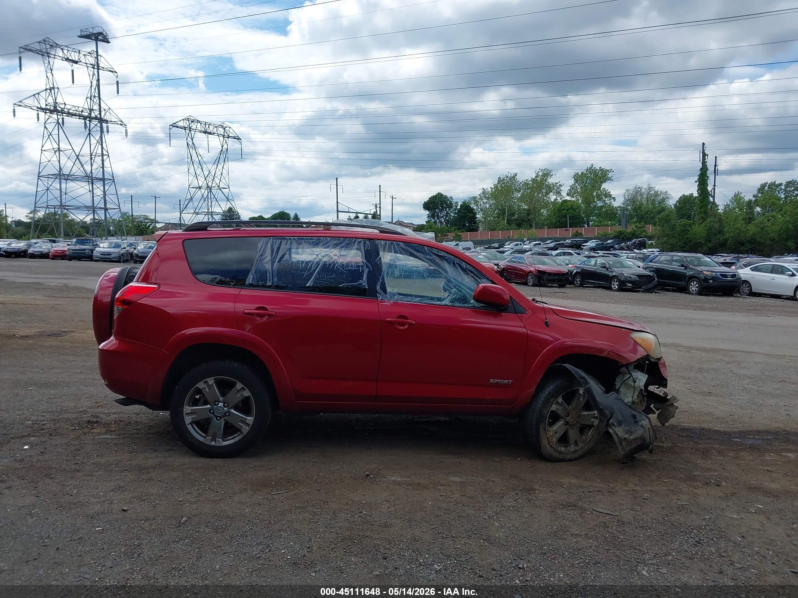 2008 Toyota Rav4 Sport V6 Red vin: JTMBK32V285067811