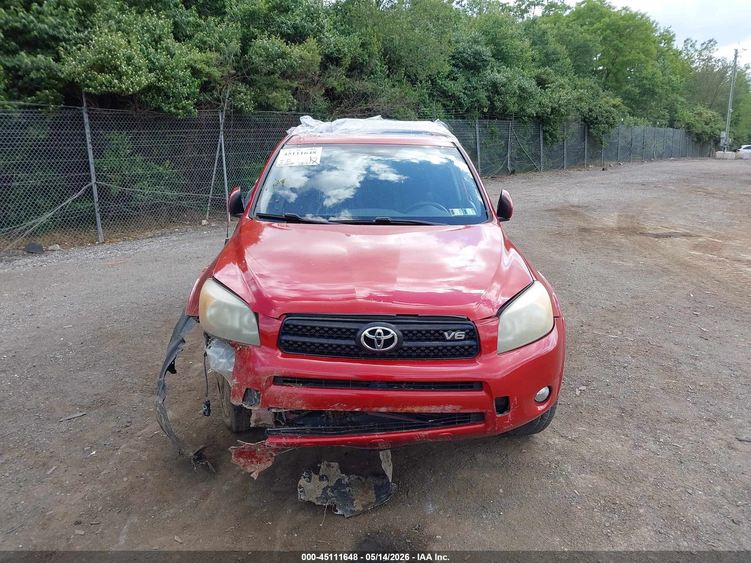 2008 Toyota Rav4 Sport V6 Red vin: JTMBK32V285067811
