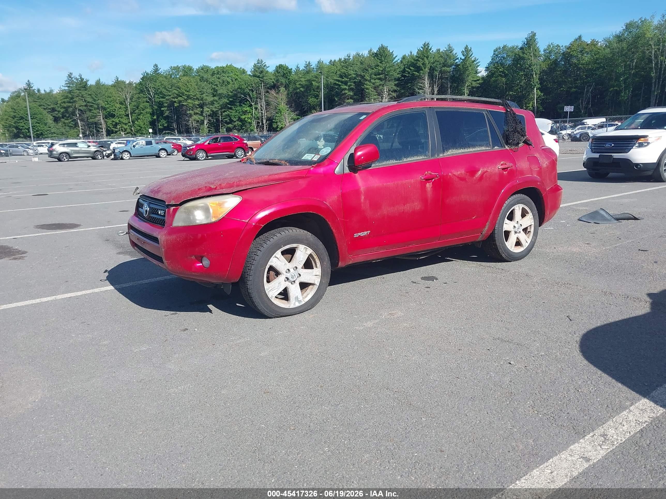 2006 Toyota Rav4 Sport V6 Red vin: JTMBK32V365004987