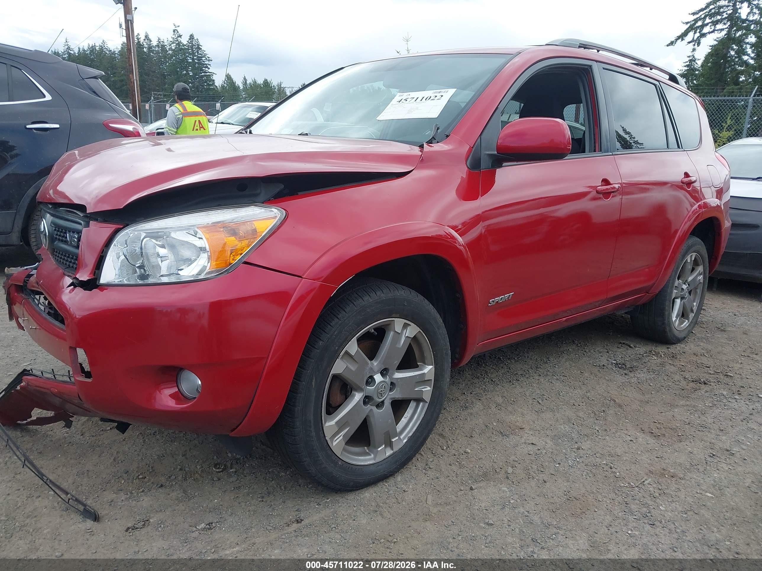2008 Toyota Rav4 Sport V6 Красный vin: JTMBK32V385067414