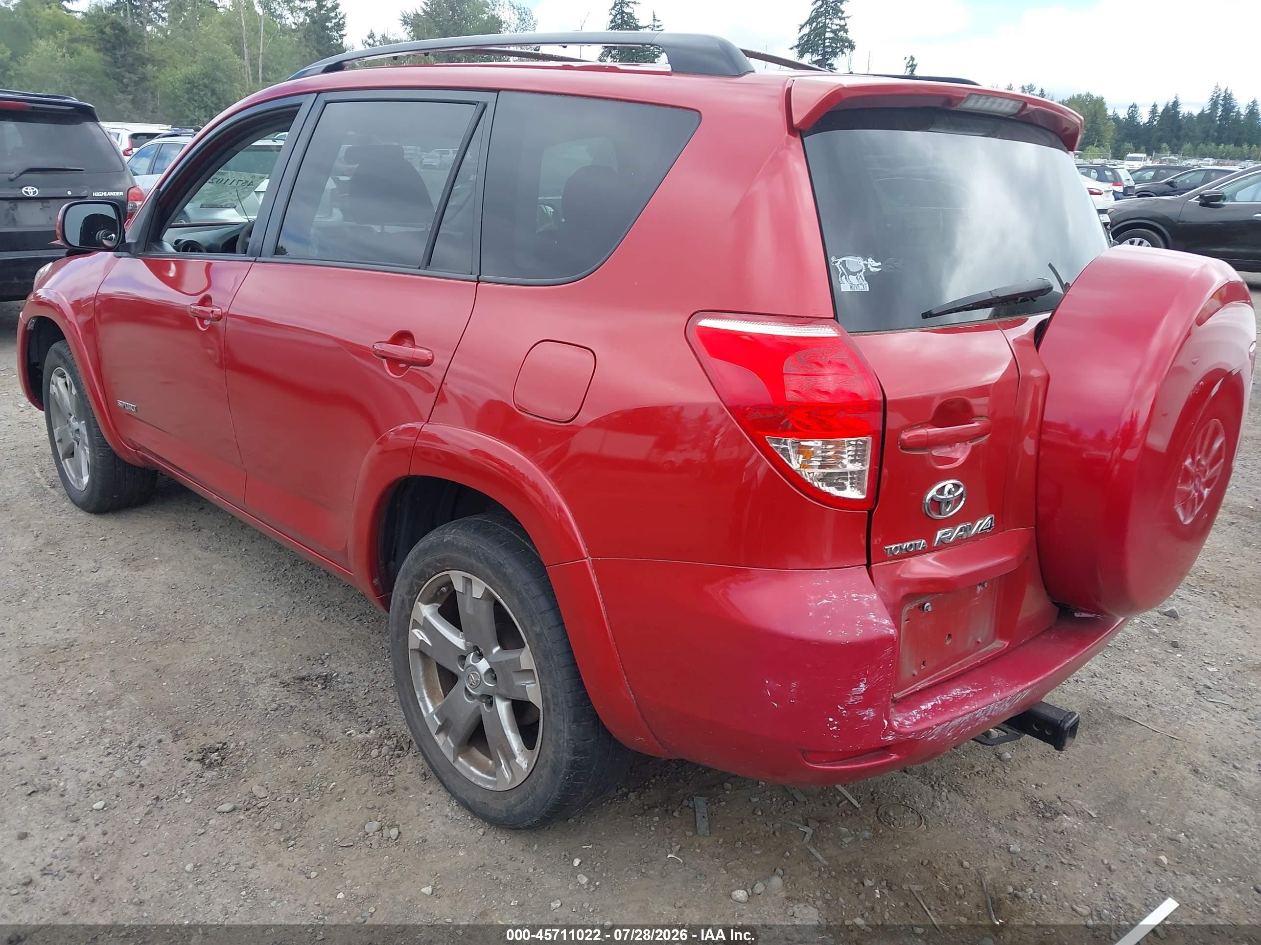 2008 Toyota Rav4 Sport V6 Красный vin: JTMBK32V385067414