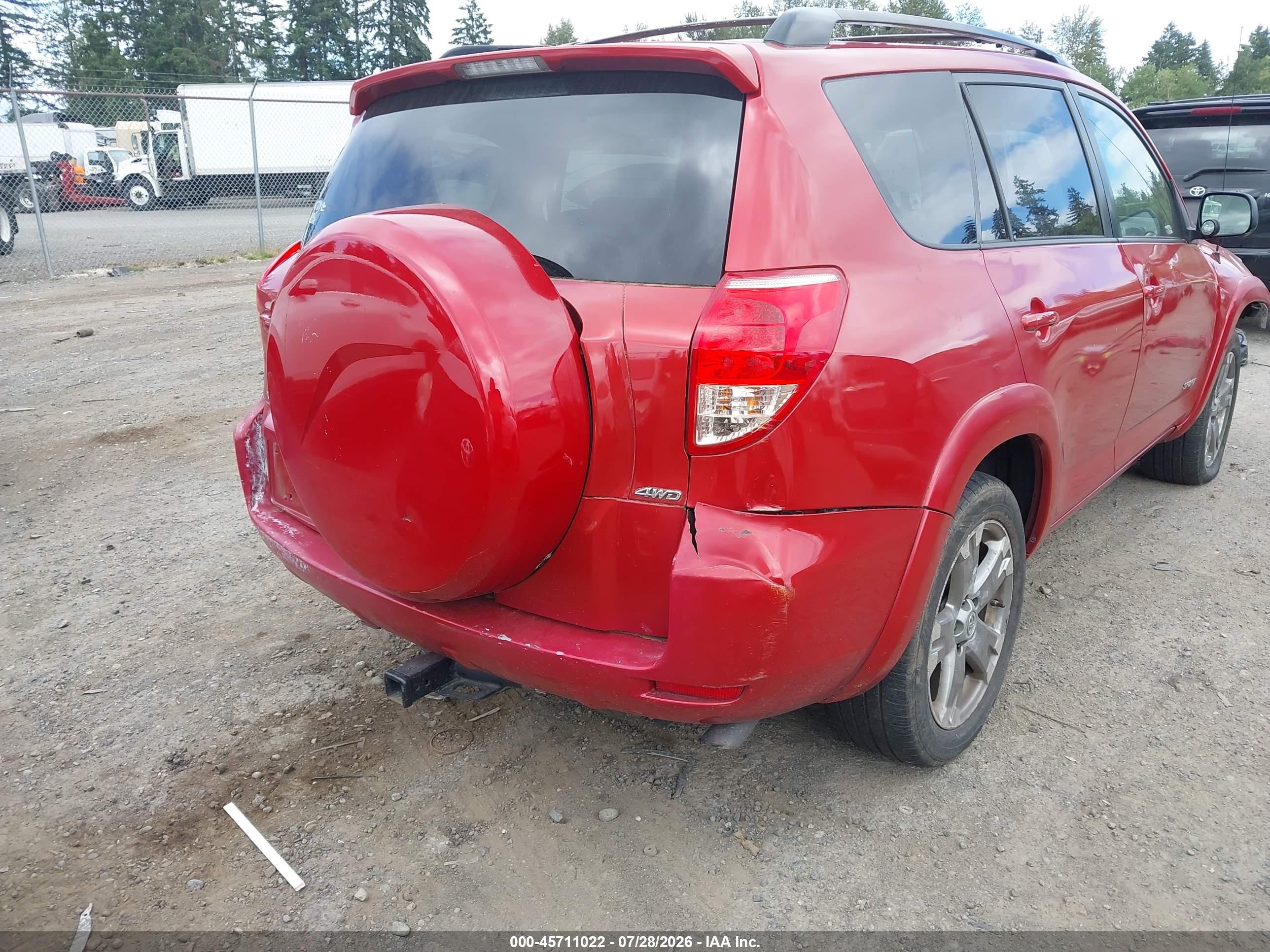2008 Toyota Rav4 Sport V6 Красный vin: JTMBK32V385067414