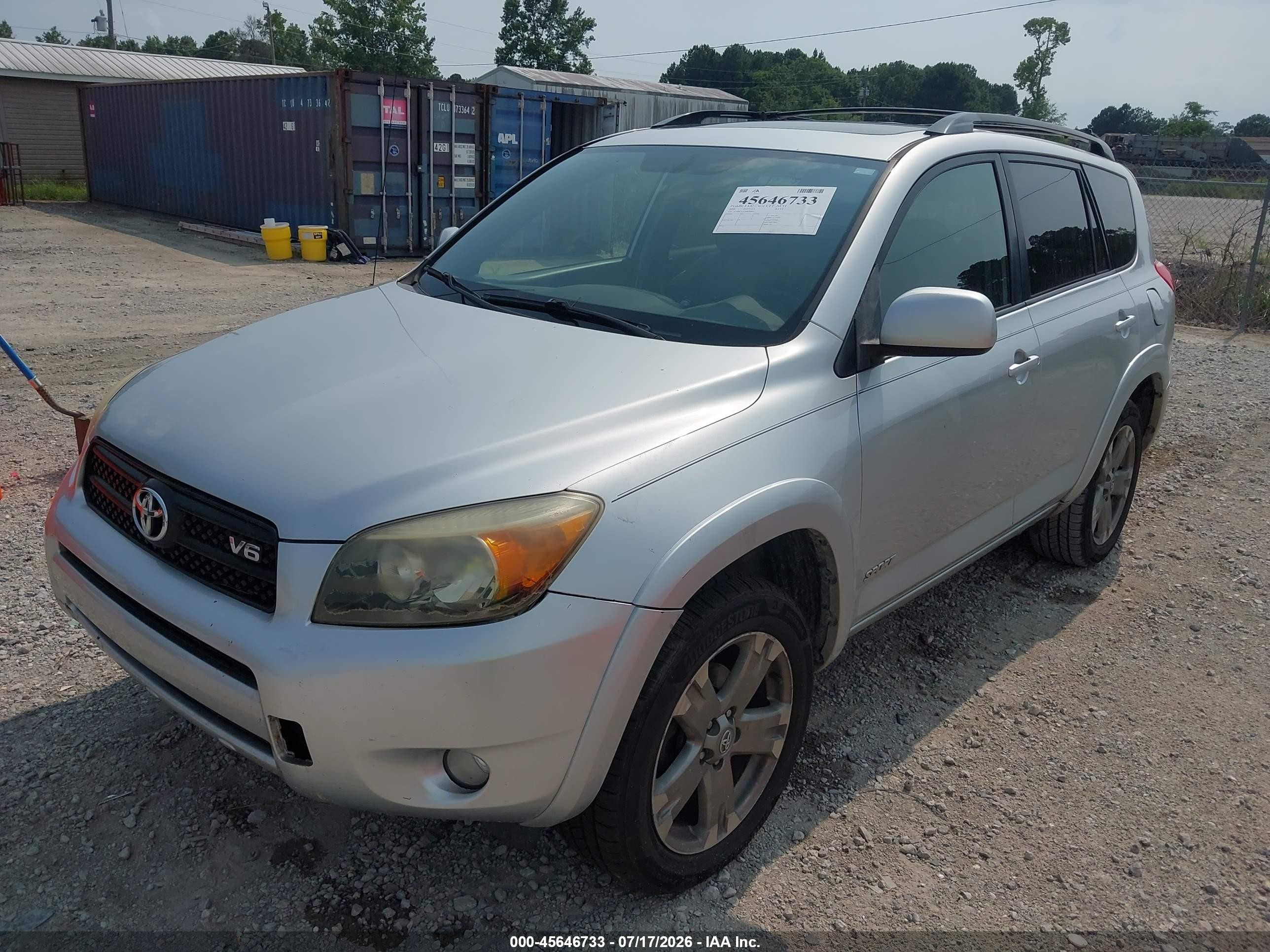2008 Toyota Rav4 Sport V6 Silver vin: JTMBK32V486046405