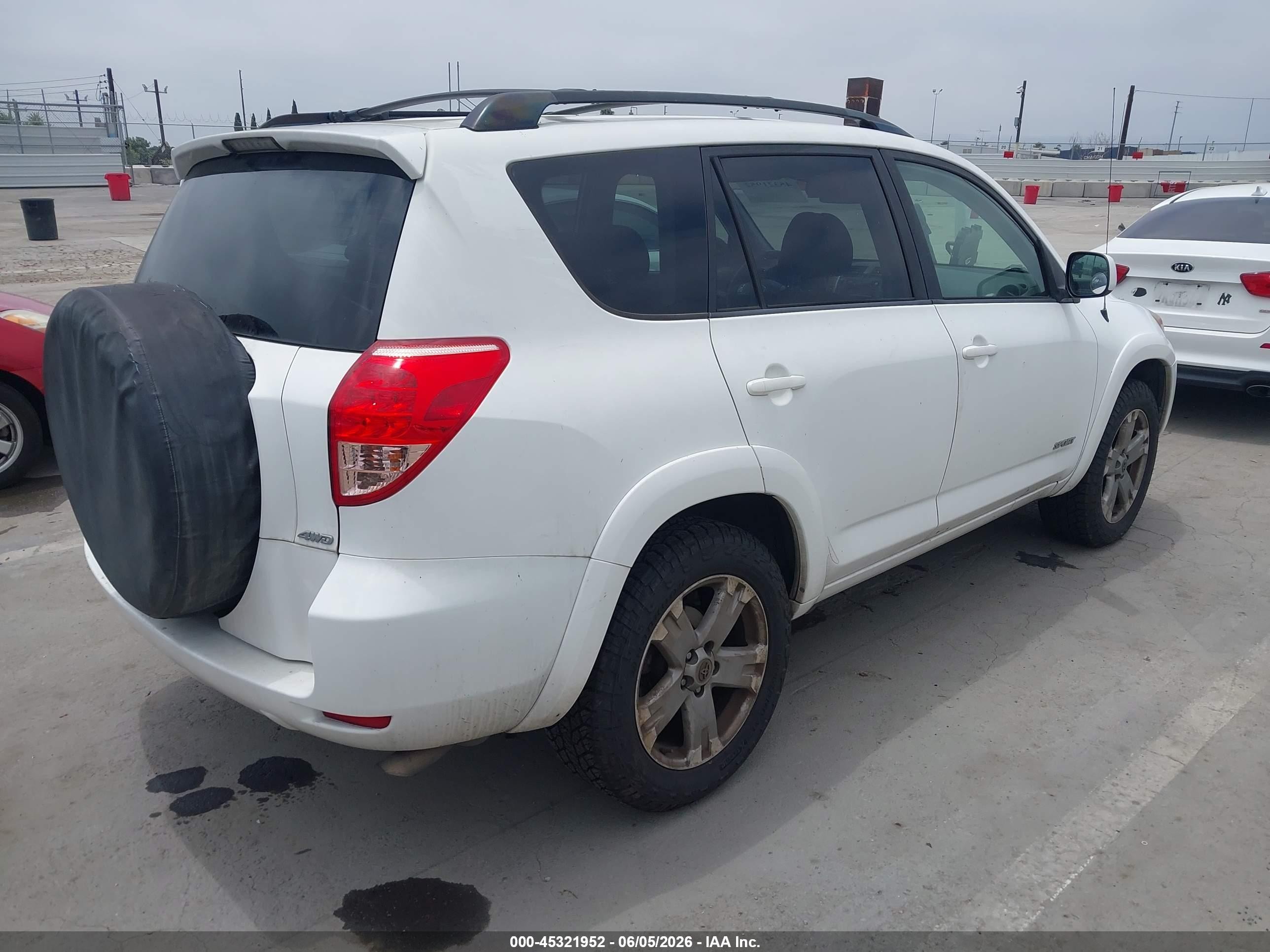 2008 Toyota Rav4 Sport V6 White vin: JTMBK32V486048087