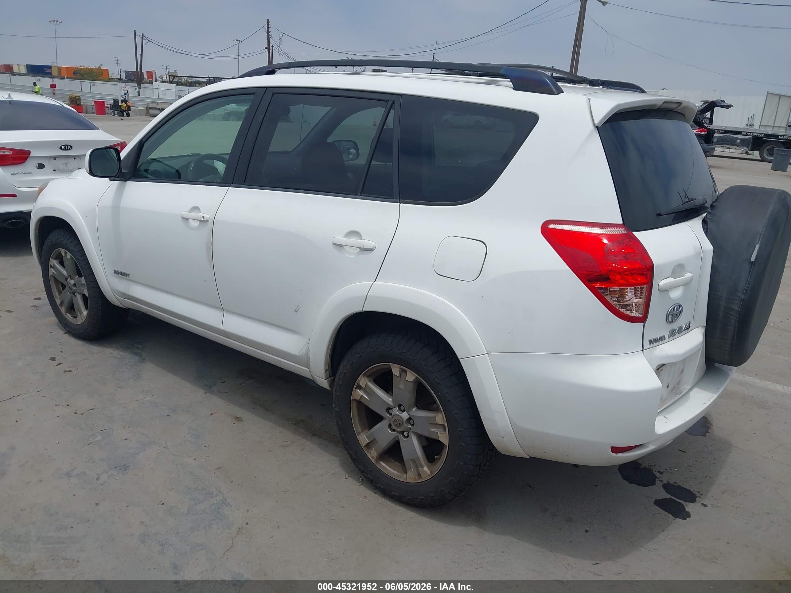 2008 Toyota Rav4 Sport V6 White vin: JTMBK32V486048087