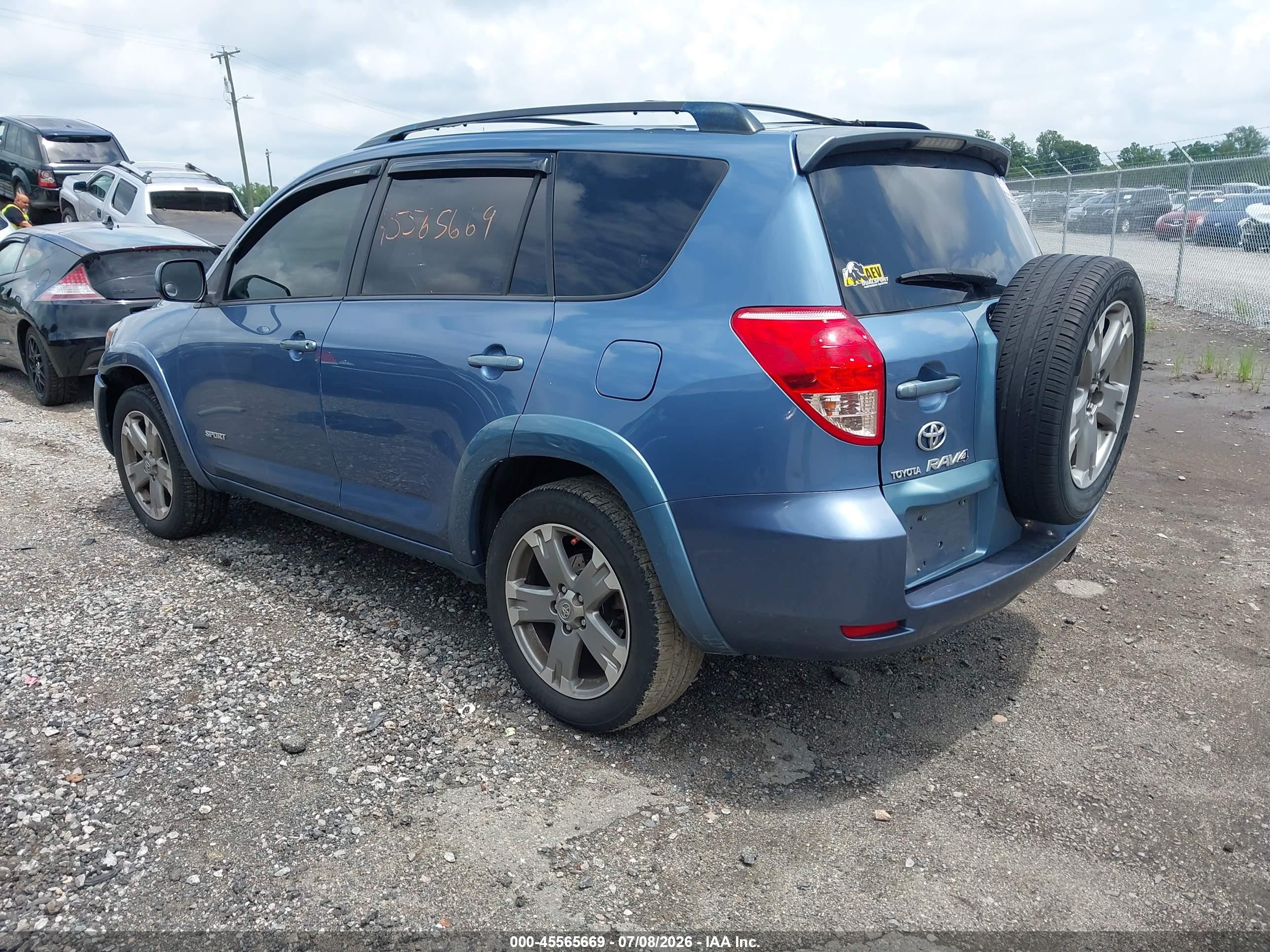2008 Toyota Rav4 Sport V6 Blue vin: JTMBK32V585051893