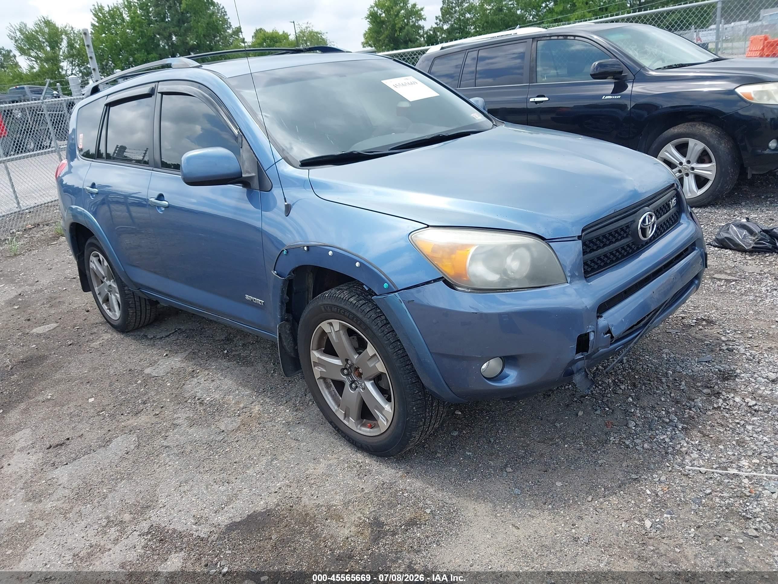 2008 Toyota Rav4 Sport V6 Blue vin: JTMBK32V585051893
