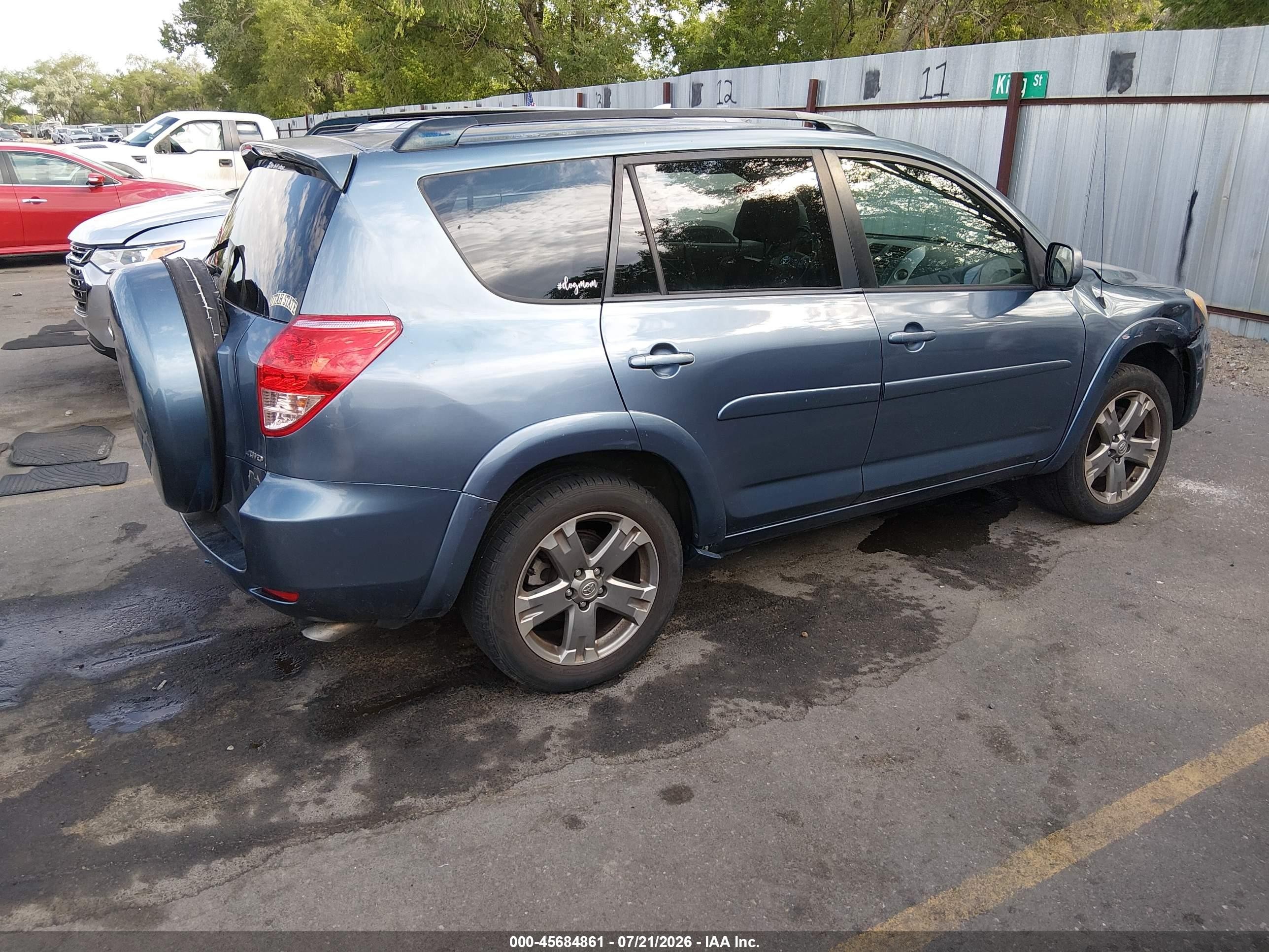 2008 Toyota Rav4 Sport V6 Blue vin: JTMBK32V585055782