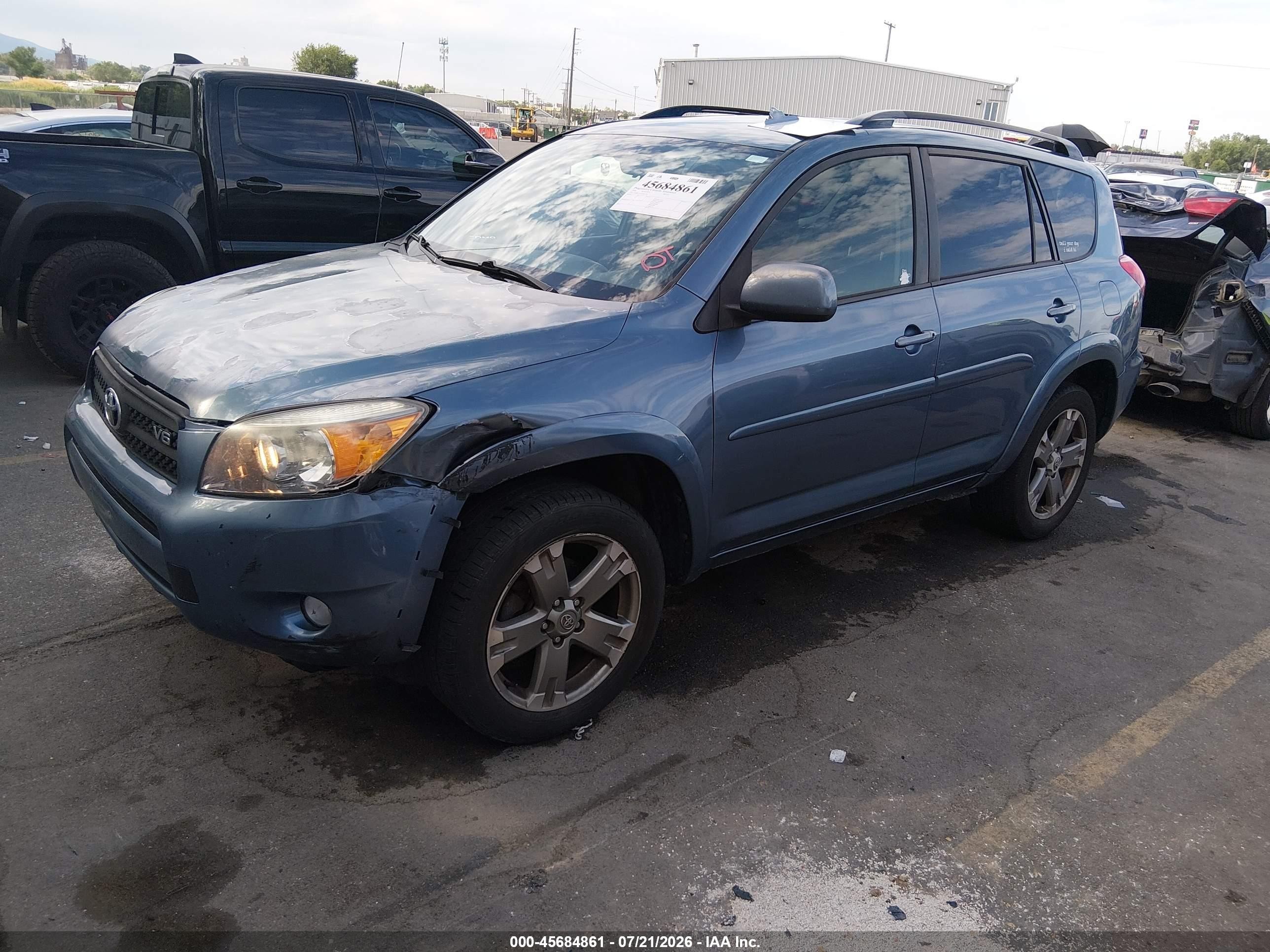 2008 Toyota Rav4 Sport V6 Blue vin: JTMBK32V585055782