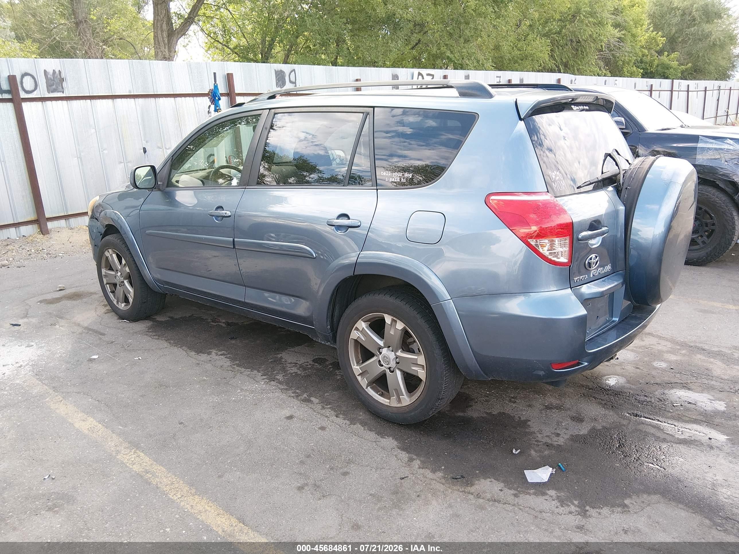 2008 Toyota Rav4 Sport V6 Blue vin: JTMBK32V585055782