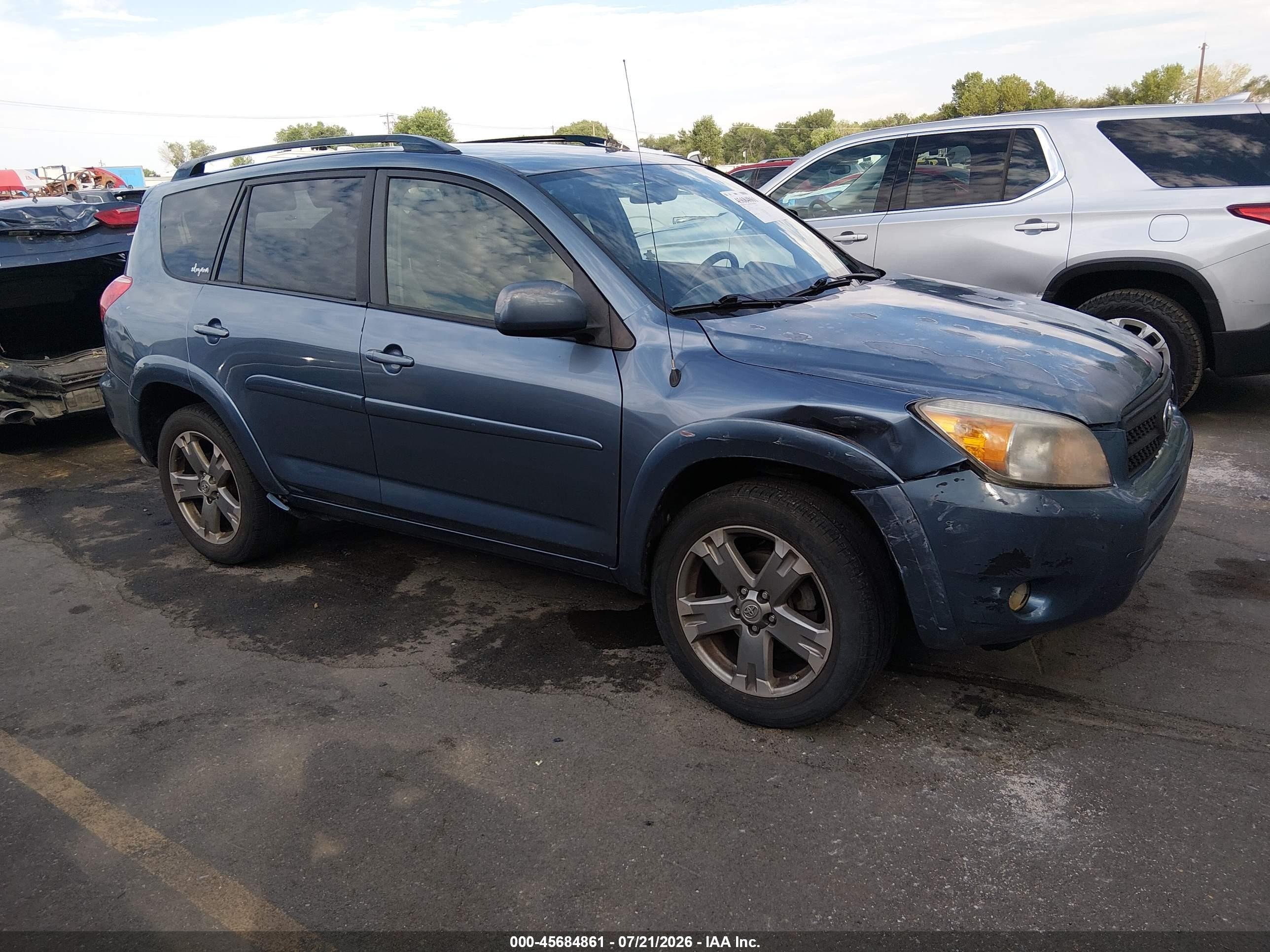 2008 Toyota Rav4 Sport V6 Blue vin: JTMBK32V585055782