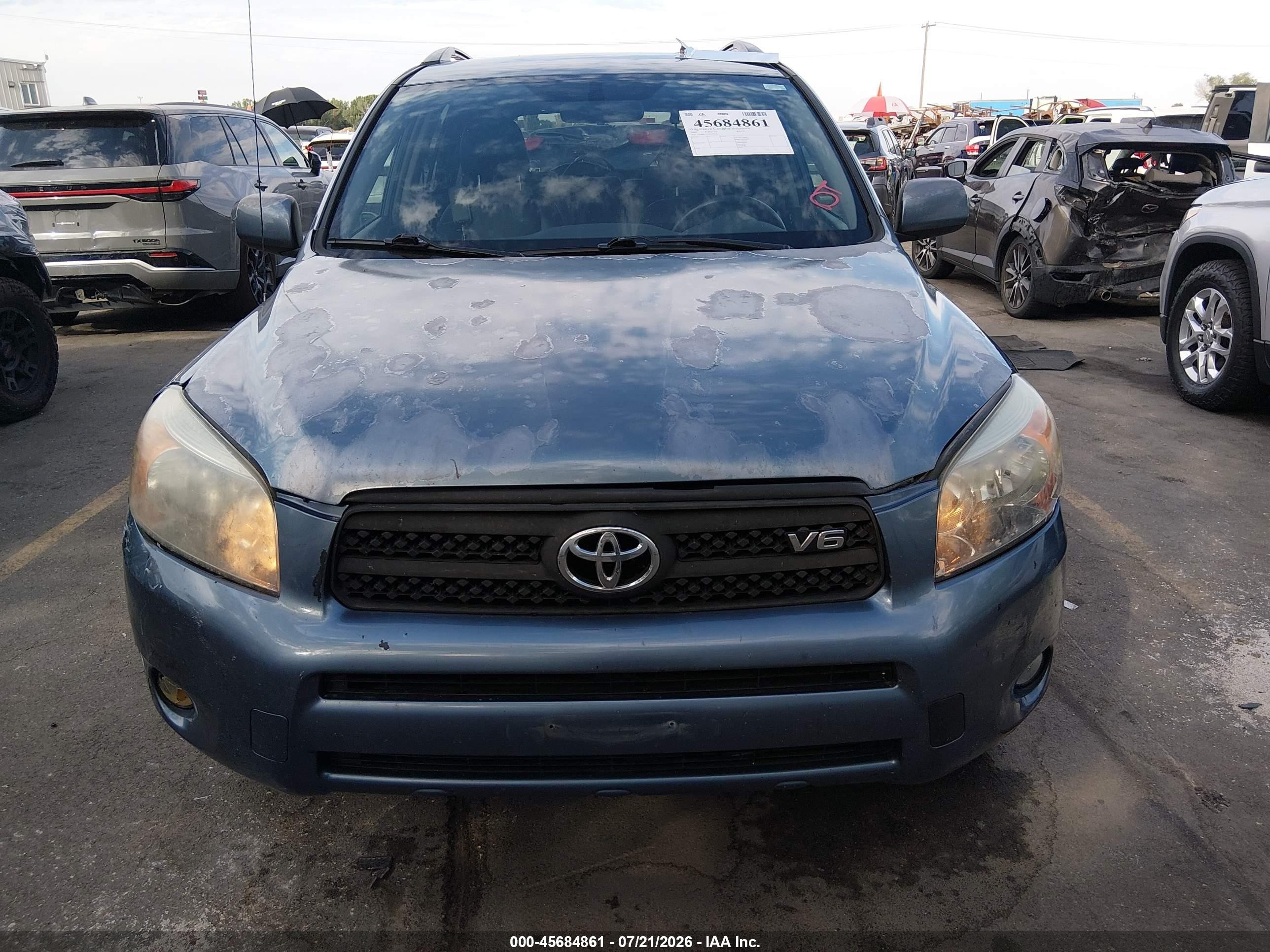 2008 Toyota Rav4 Sport V6 Blue vin: JTMBK32V585055782