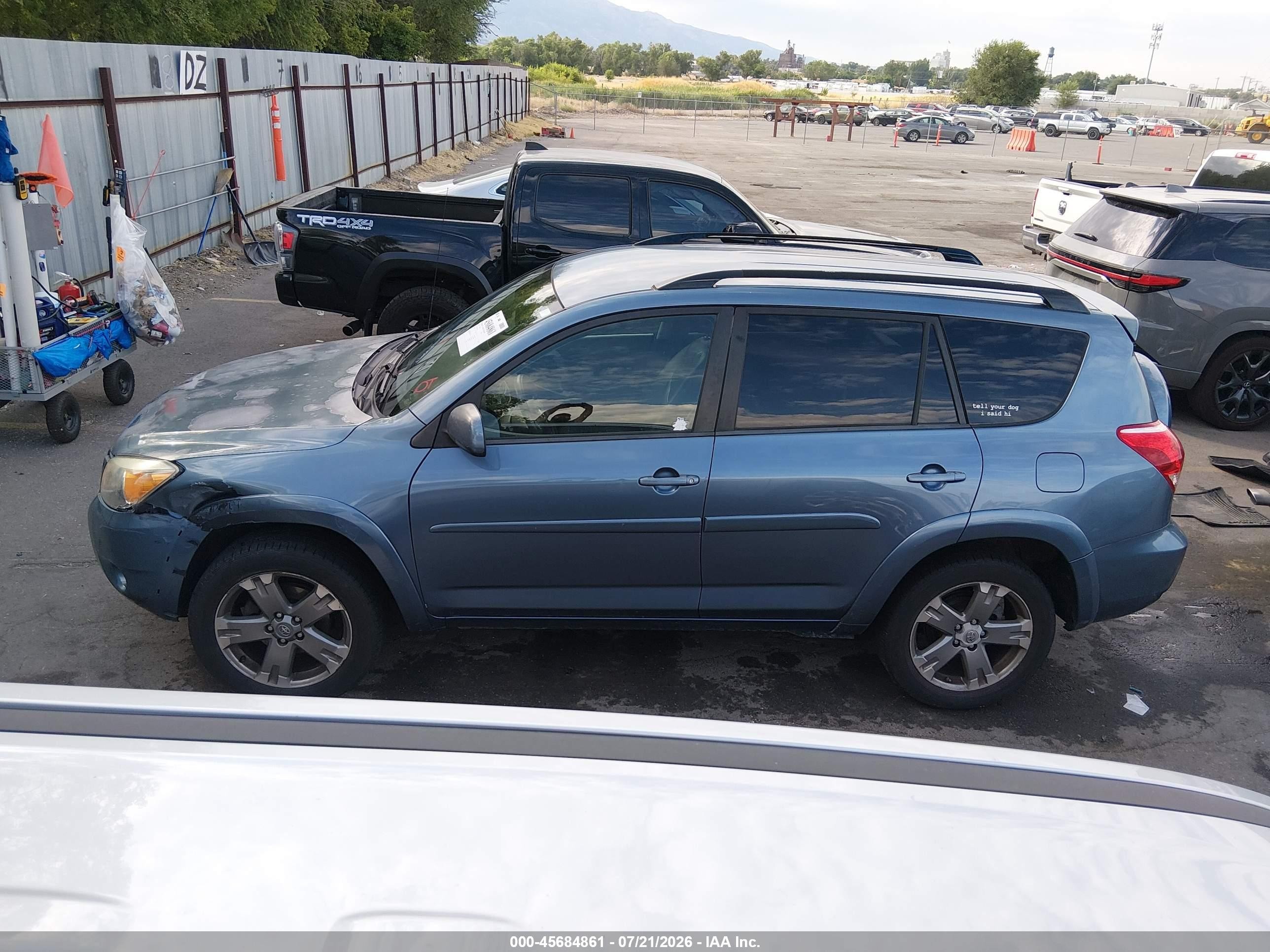 2008 Toyota Rav4 Sport V6 Blue vin: JTMBK32V585055782