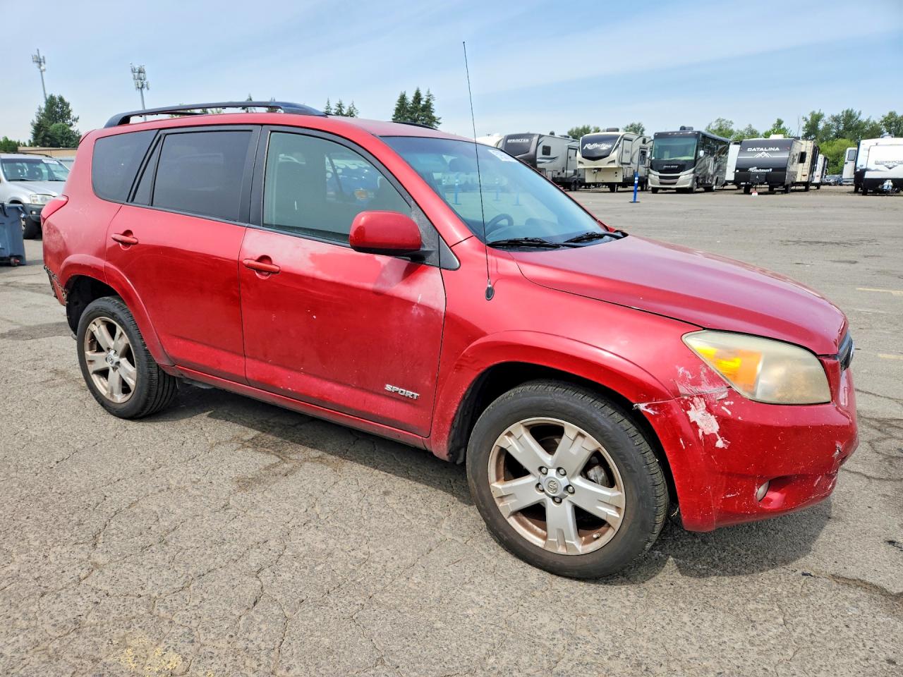 2007 Toyota Rav4 Sport Red vin: JTMBK32V675022224