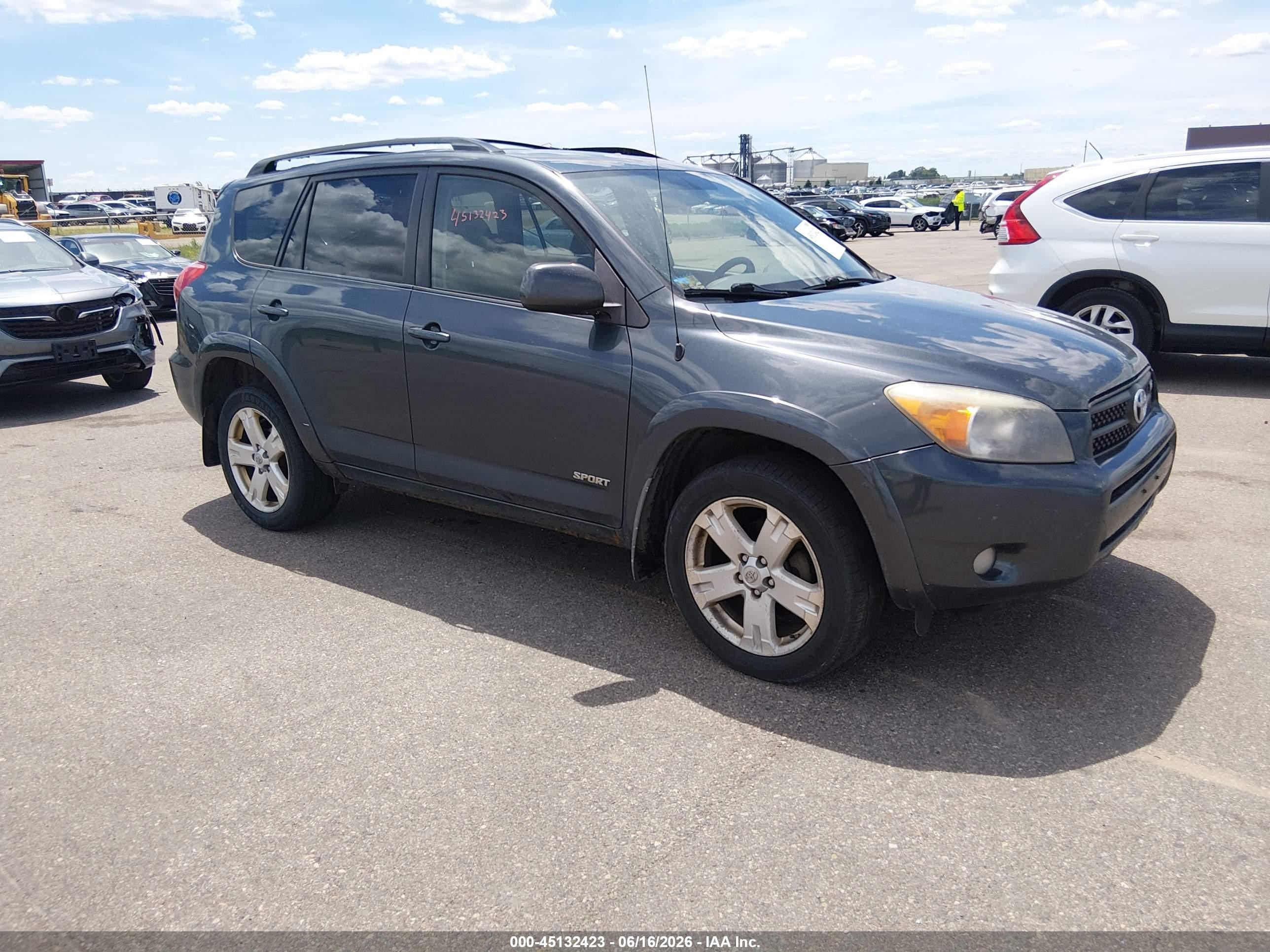 2007 Toyota Rav4 Sport V6 Gray vin: JTMBK32V676023190