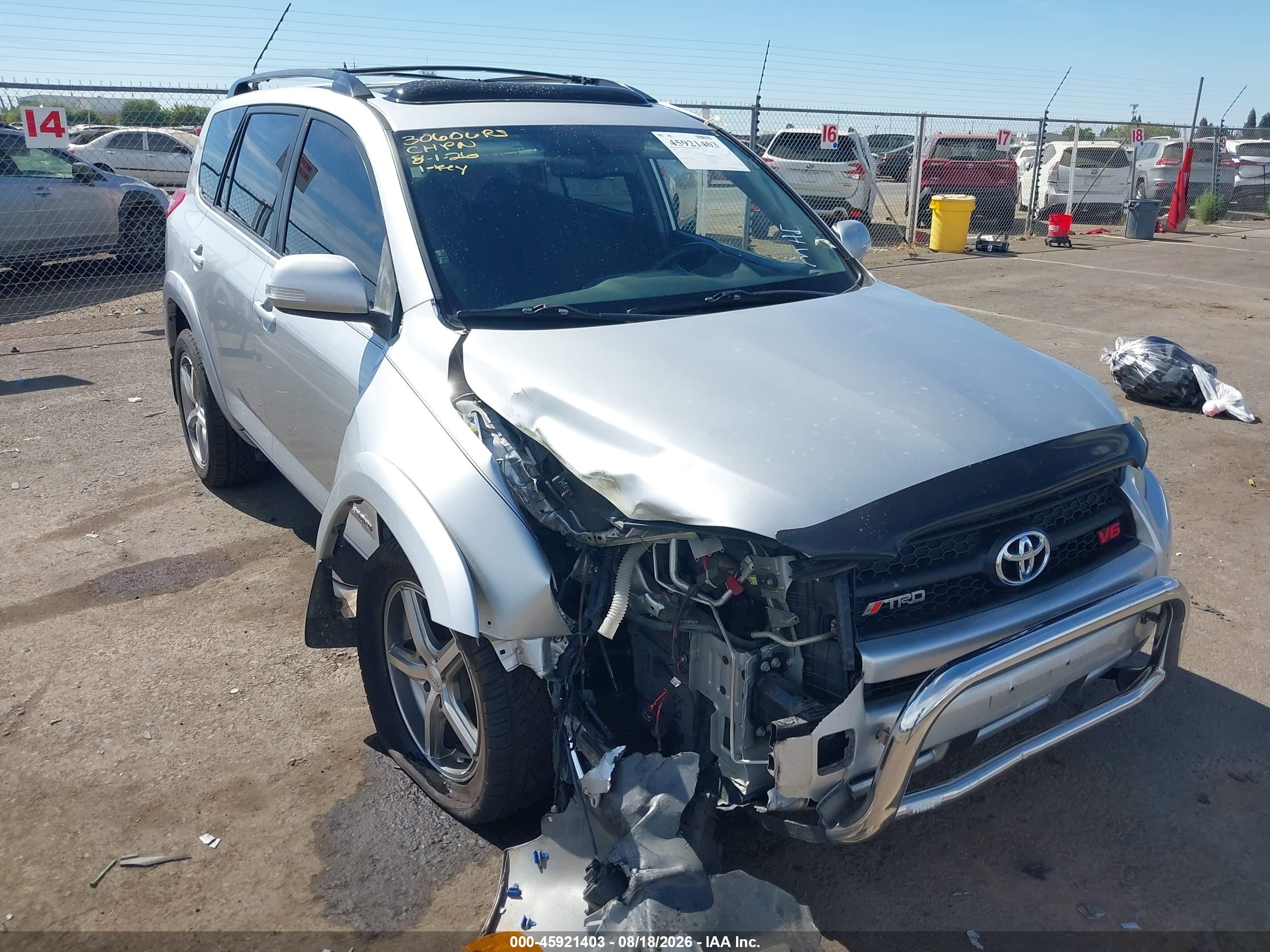 2009 Toyota Rav4 Sport V6 Silver vin: JTMBK32V695081535