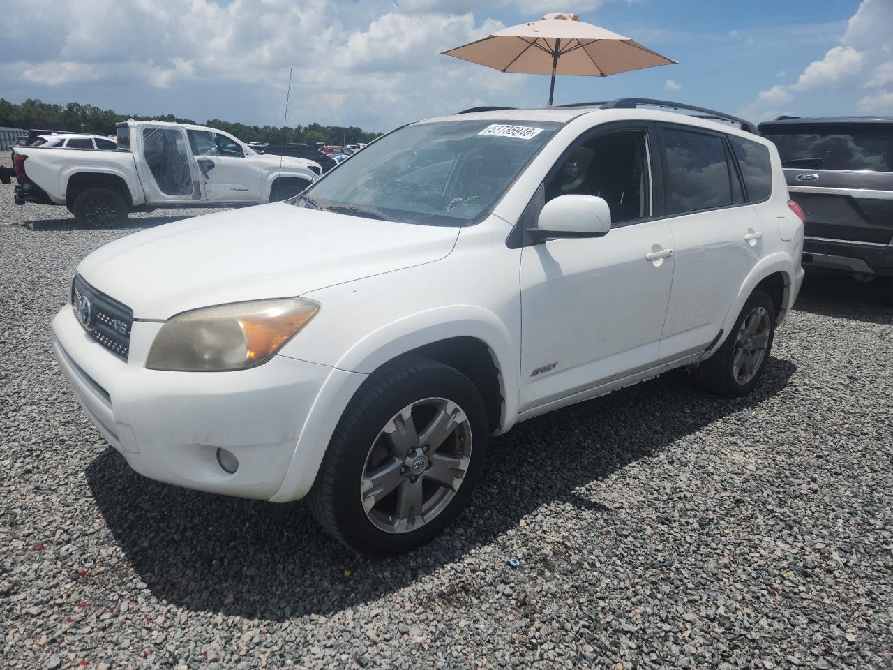 2008 Toyota Rav4 Sport White vin: JTMBK32V785043830