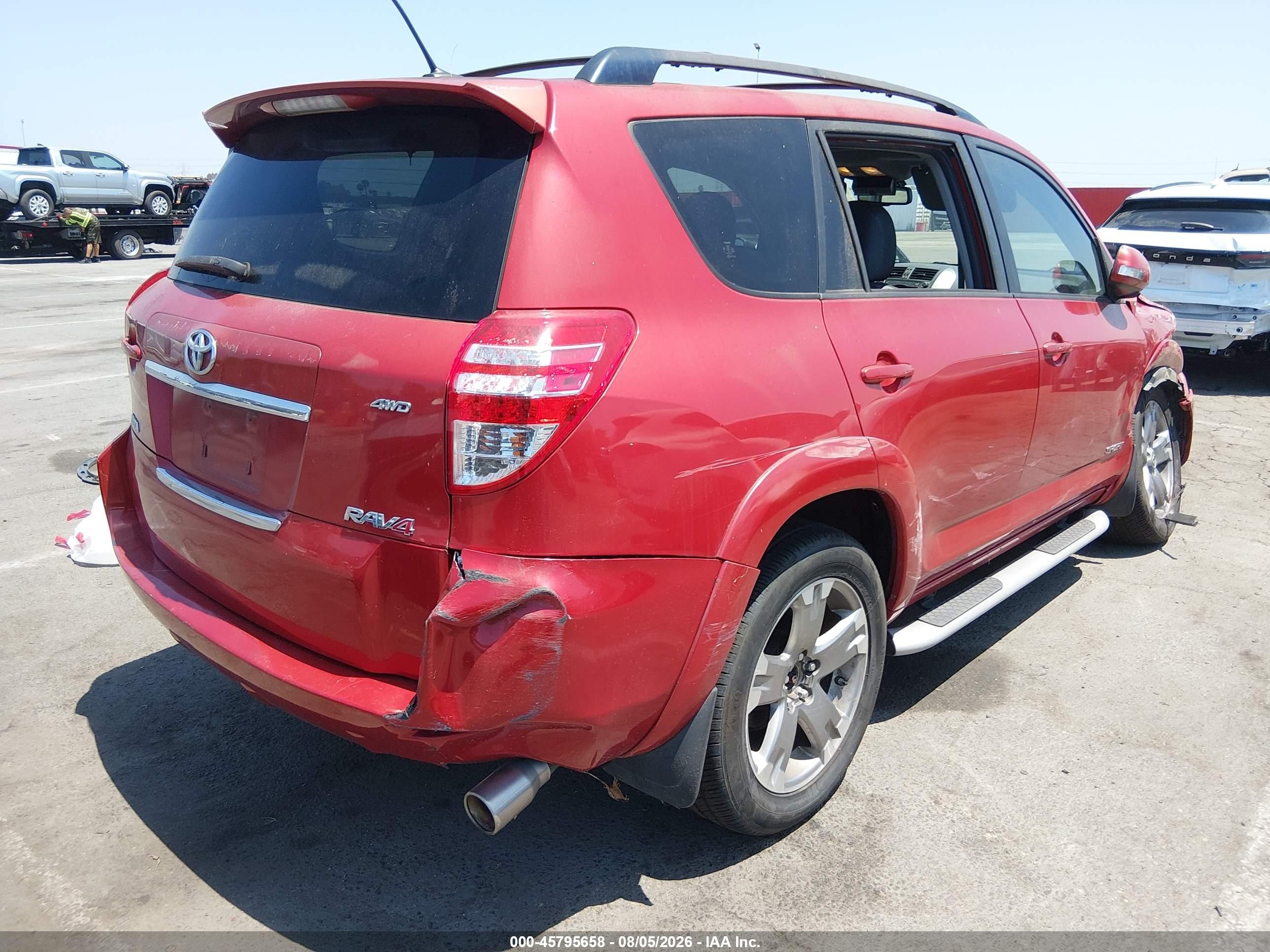 2009 Toyota Rav4 Sport V6 Red vin: JTMBK32V795082354