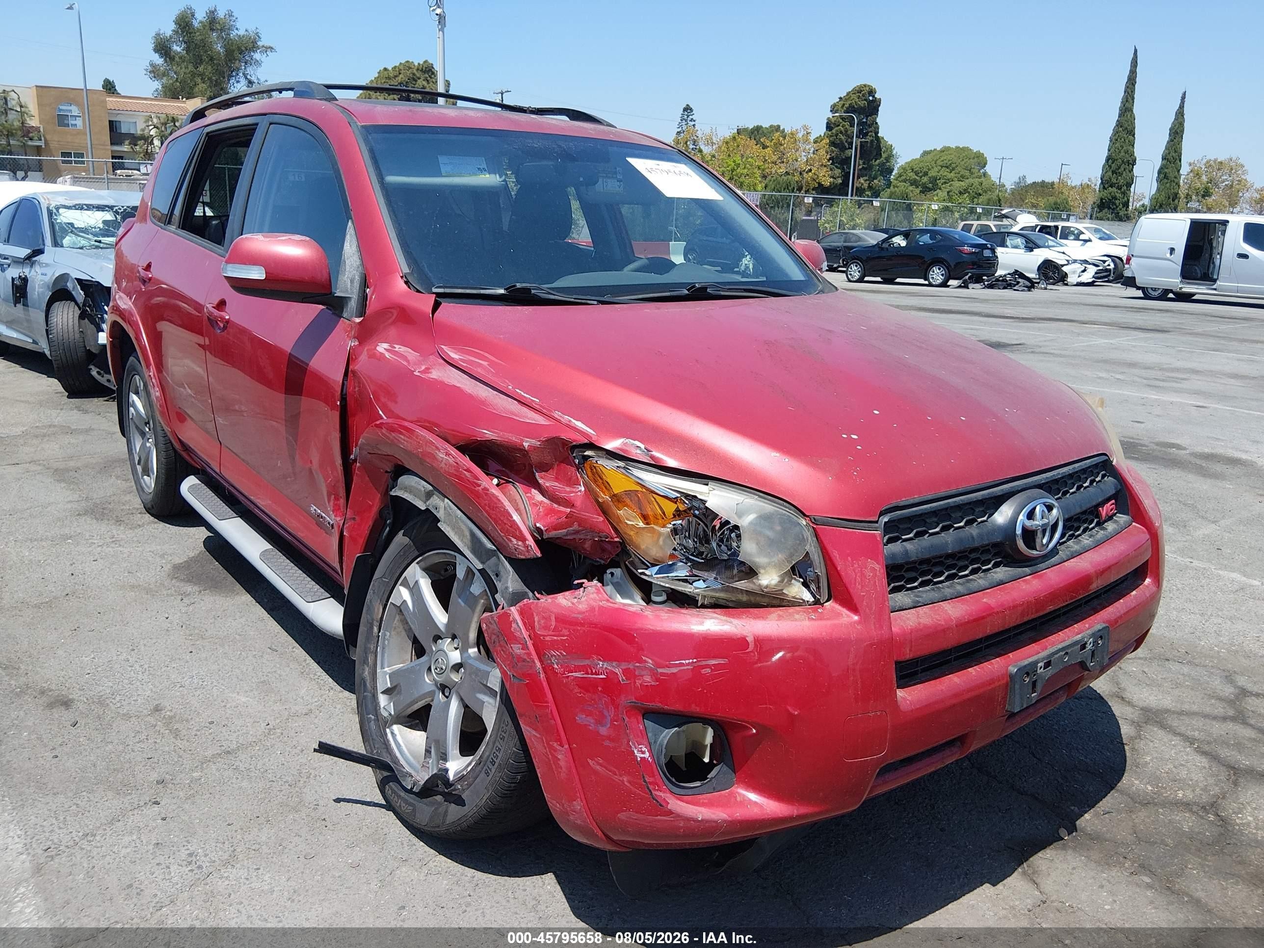 2009 Toyota Rav4 Sport V6 Red vin: JTMBK32V795082354