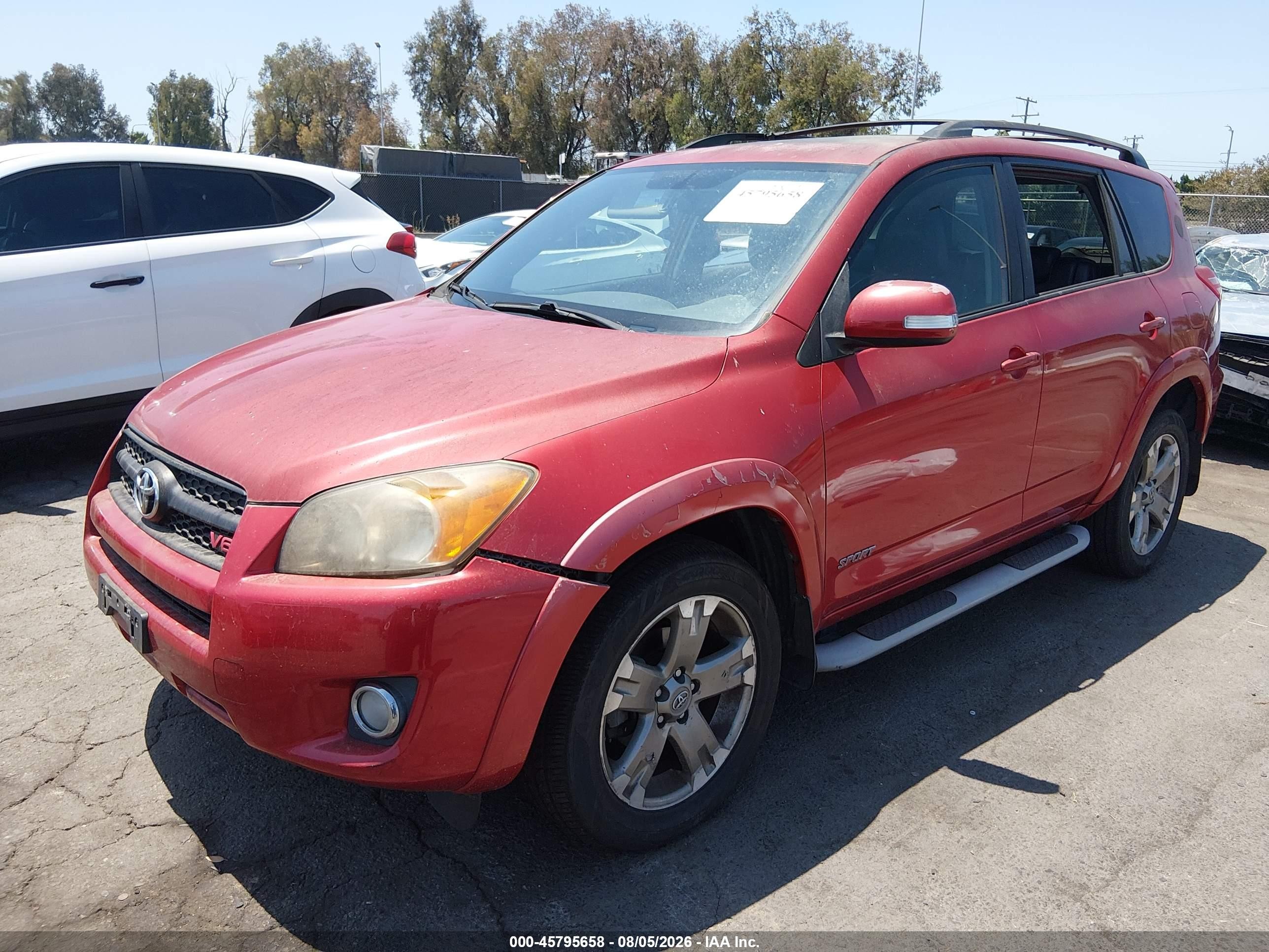 2009 Toyota Rav4 Sport V6 Red vin: JTMBK32V795082354