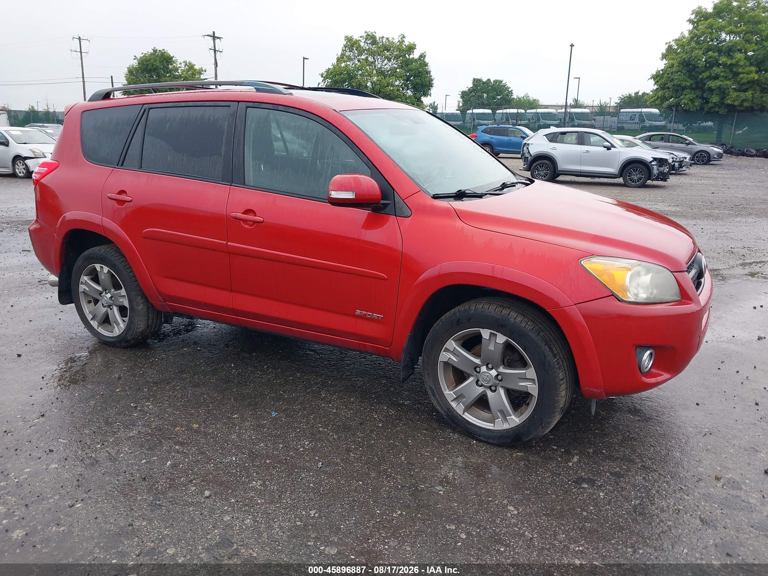 2009 Toyota Rav4 Sport V6 Red vin: JTMBK32V795082368
