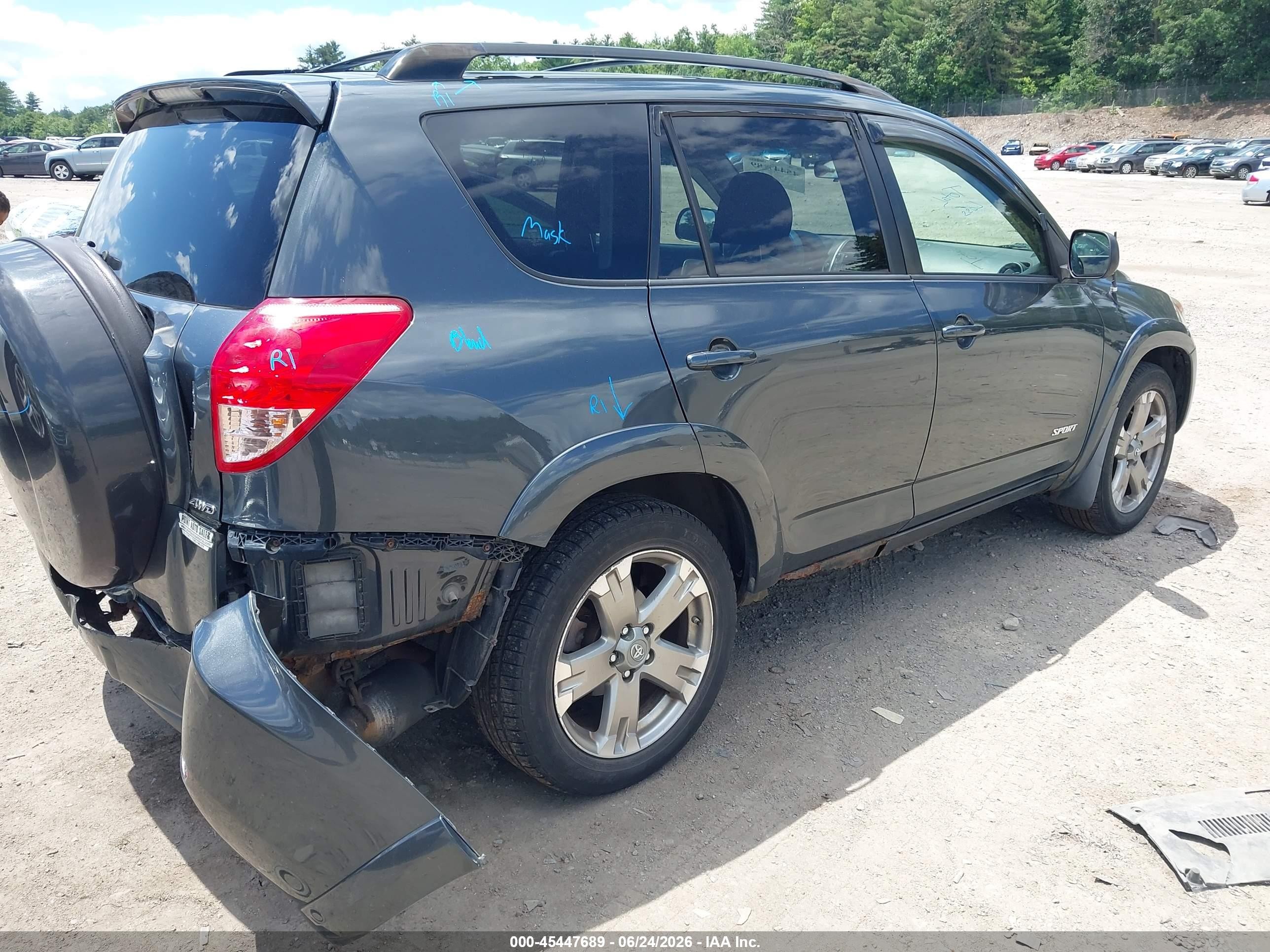 2008 Toyota Rav4 Sport V6 Gray vin: JTMBK32V885058269