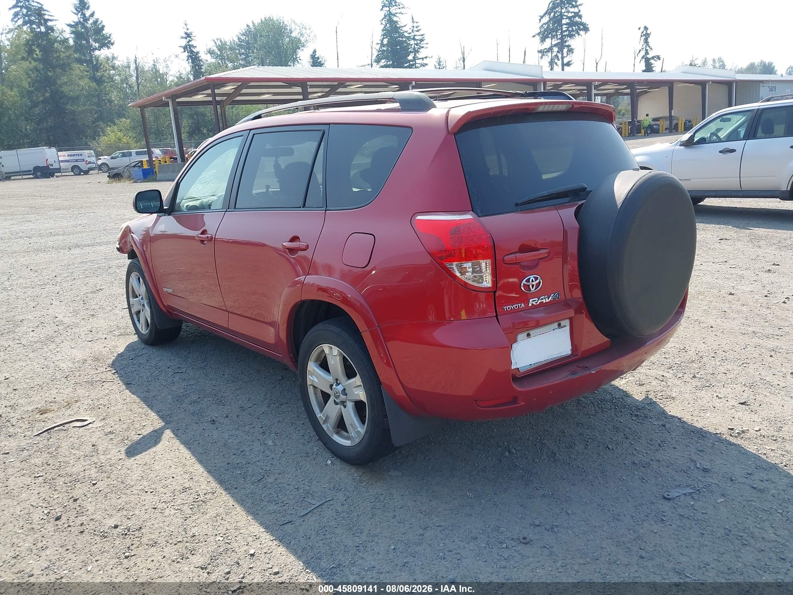 2007 Toyota Rav4 Sport Red vin: JTMBK32V976022129