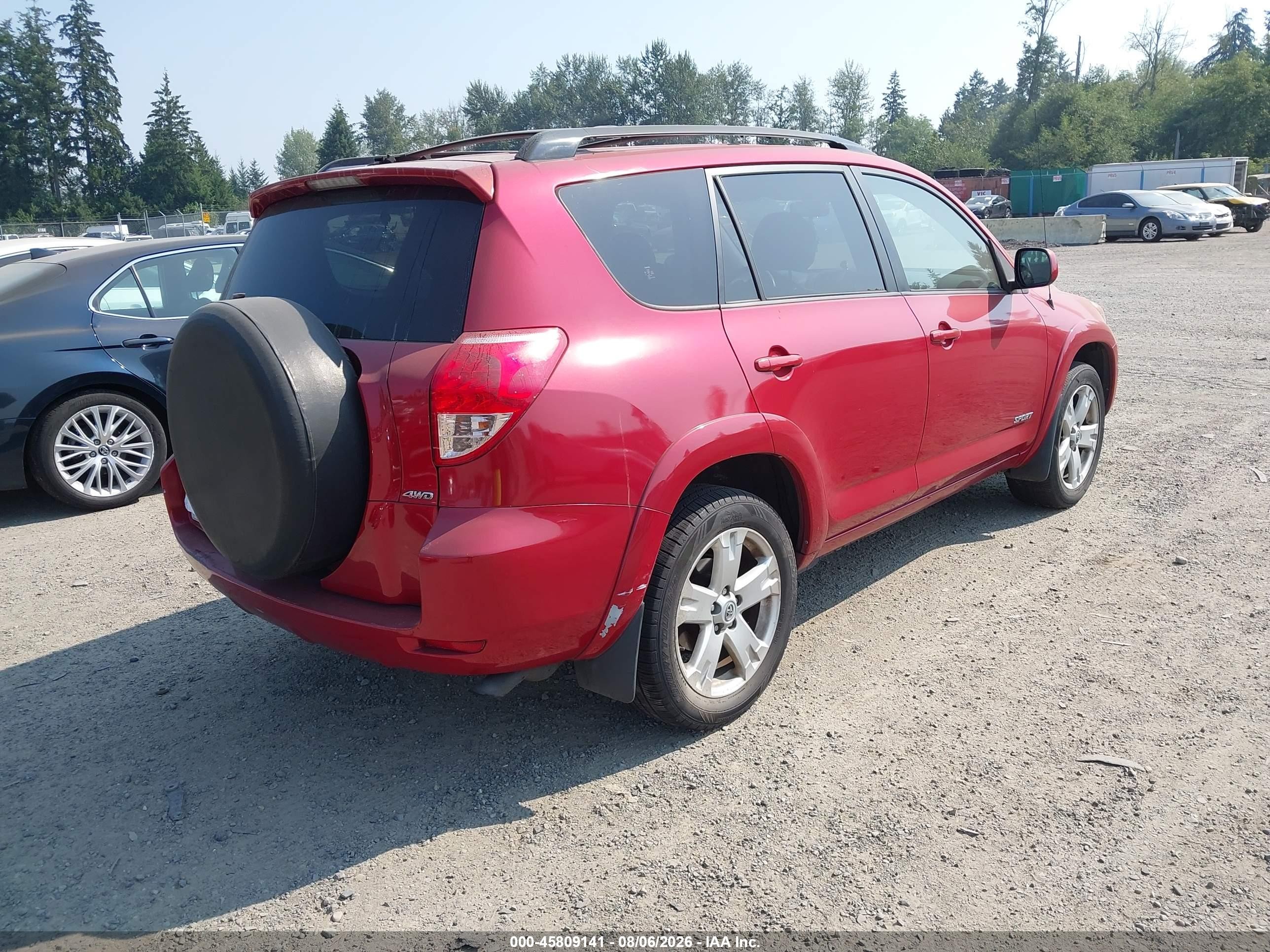 2007 Toyota Rav4 Sport Red vin: JTMBK32V976022129