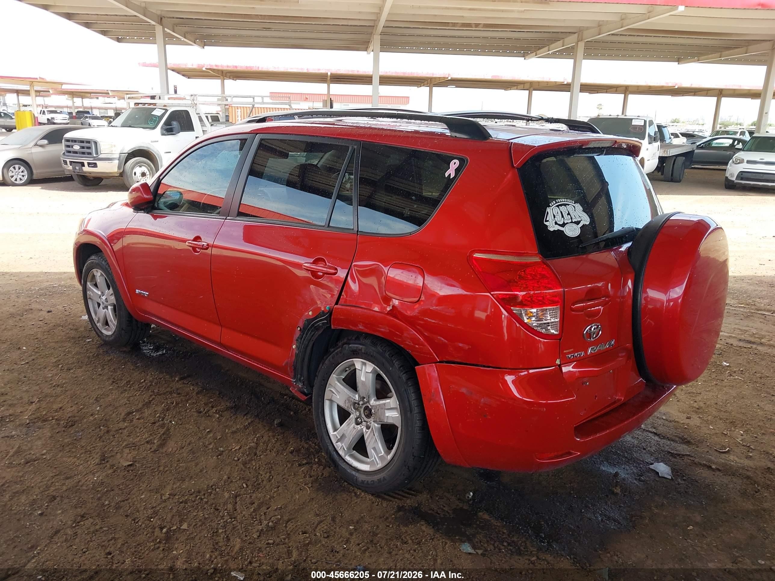 2007 Toyota Rav4 Sport Red vin: JTMBK32V976024544
